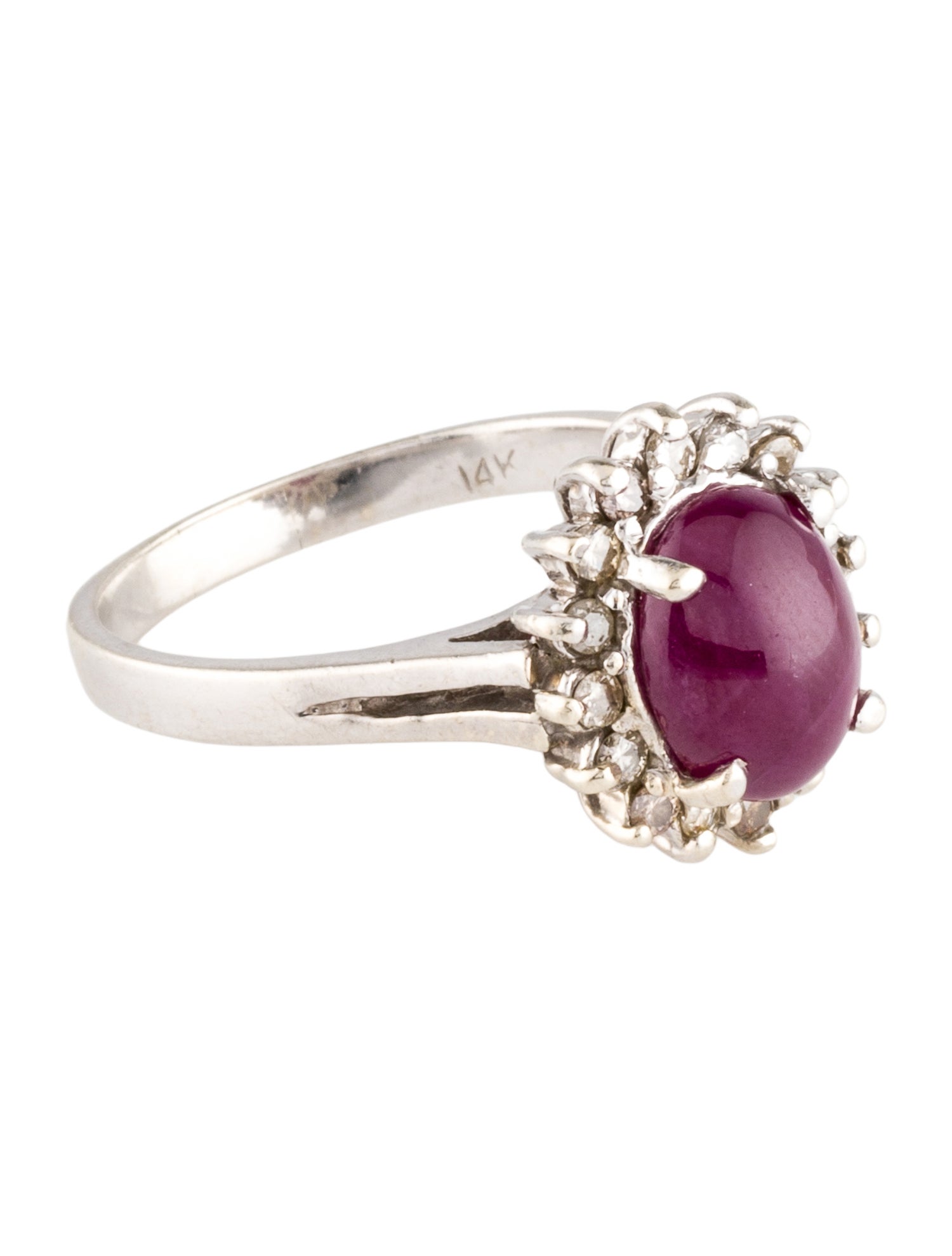 Ring 14K Ruby & Diamond Cocktail