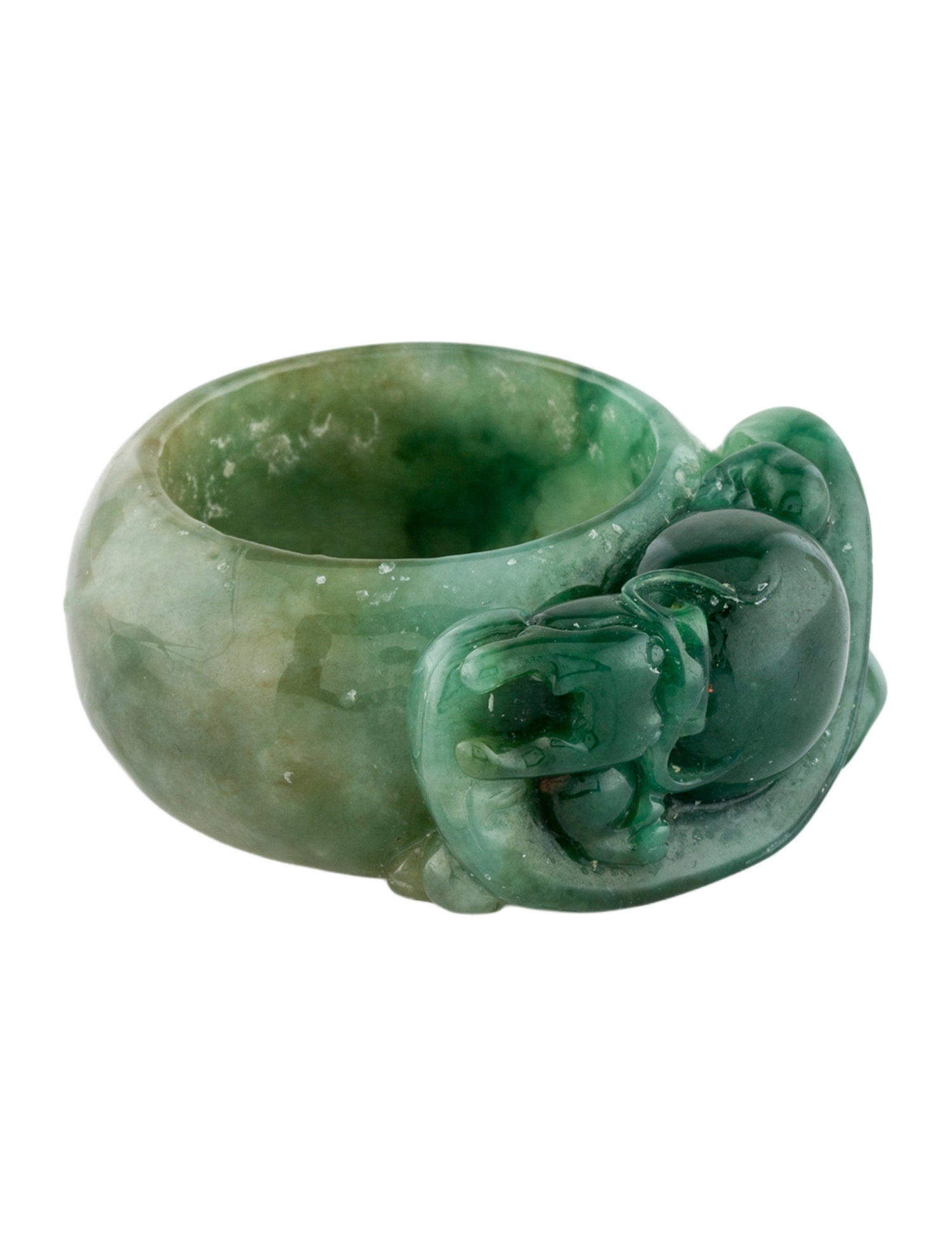 Ring Jadeite Carved Dragon