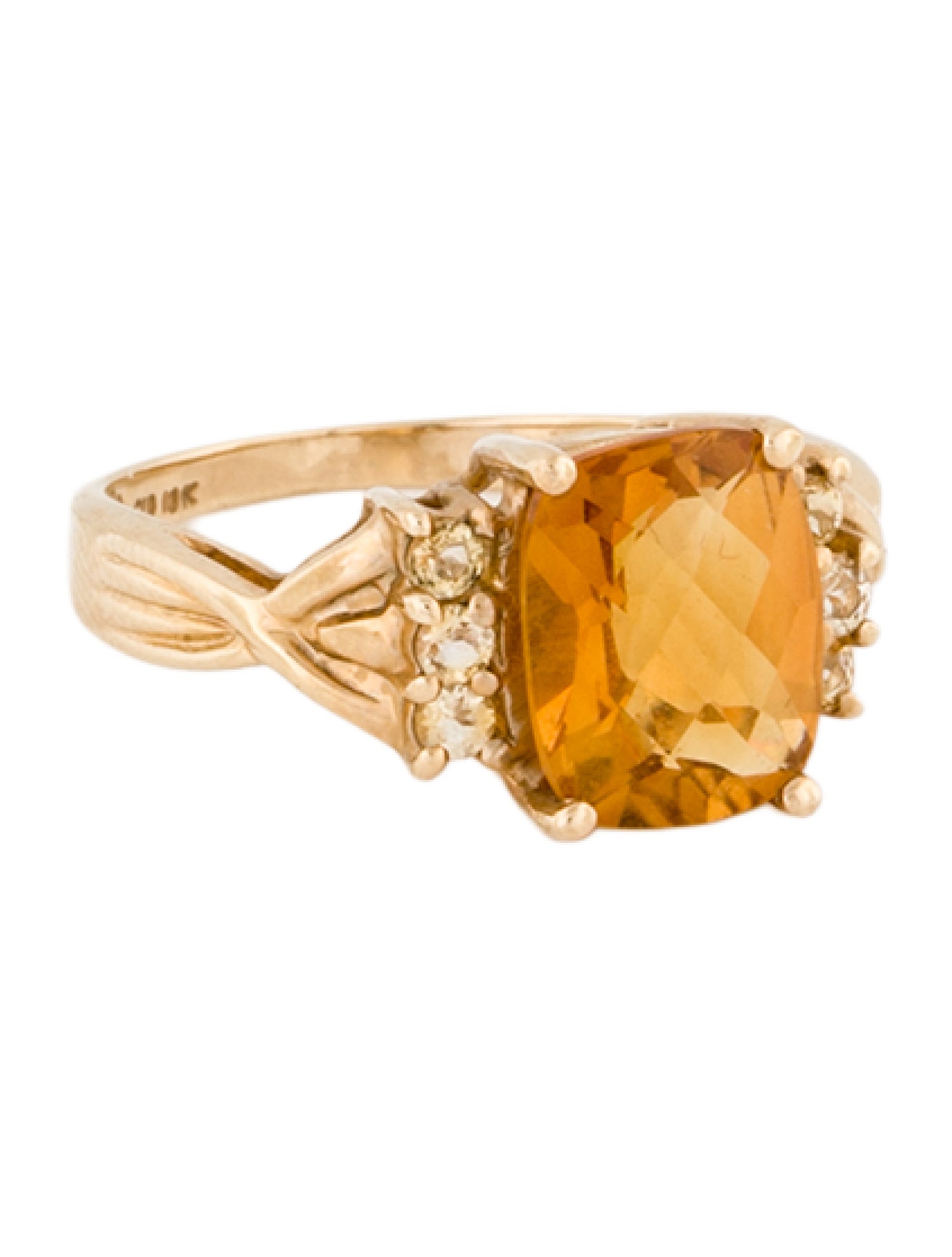 Ring 10K Citrine Cocktail