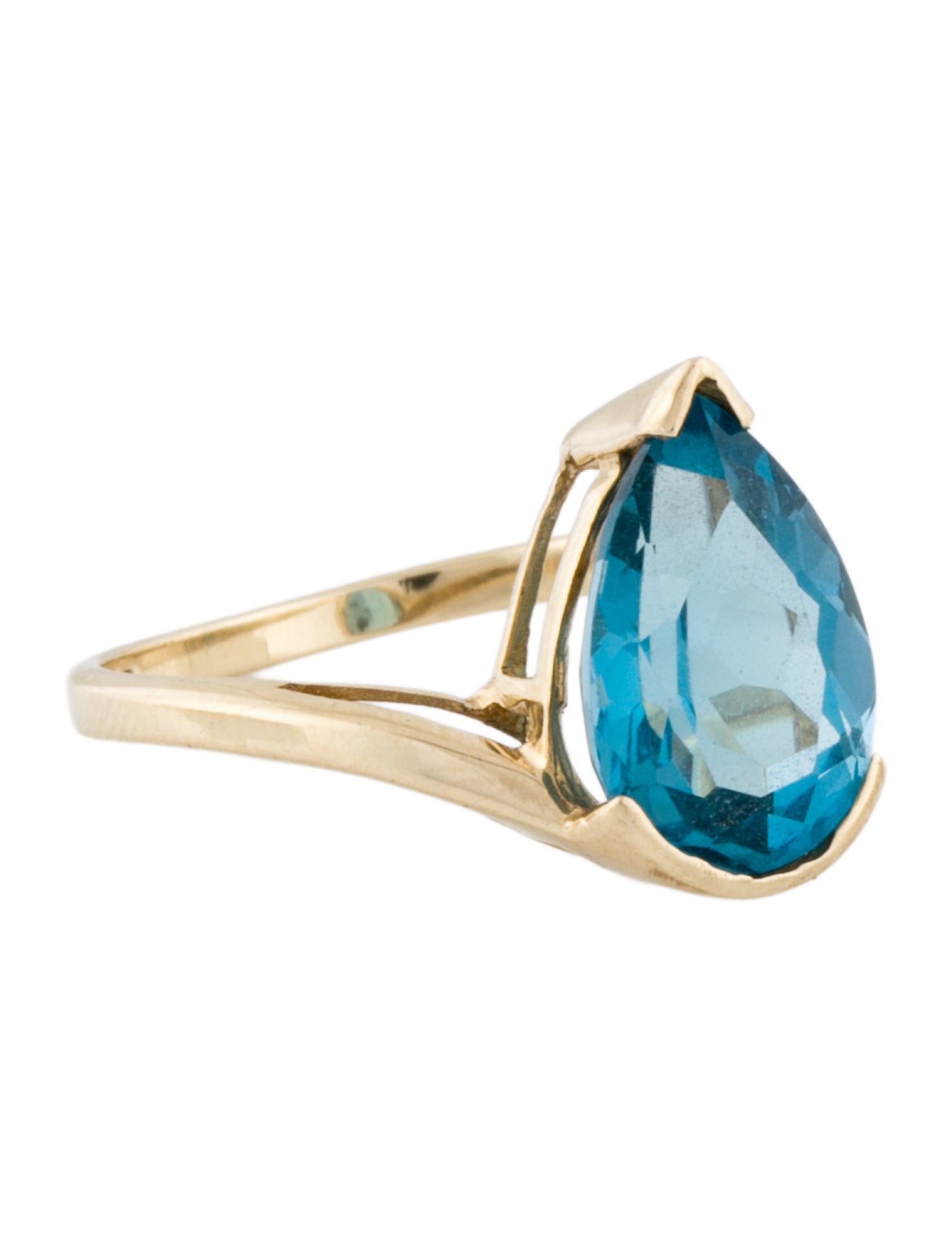 Ring 10K 3.55ctw Topaz Cocktail