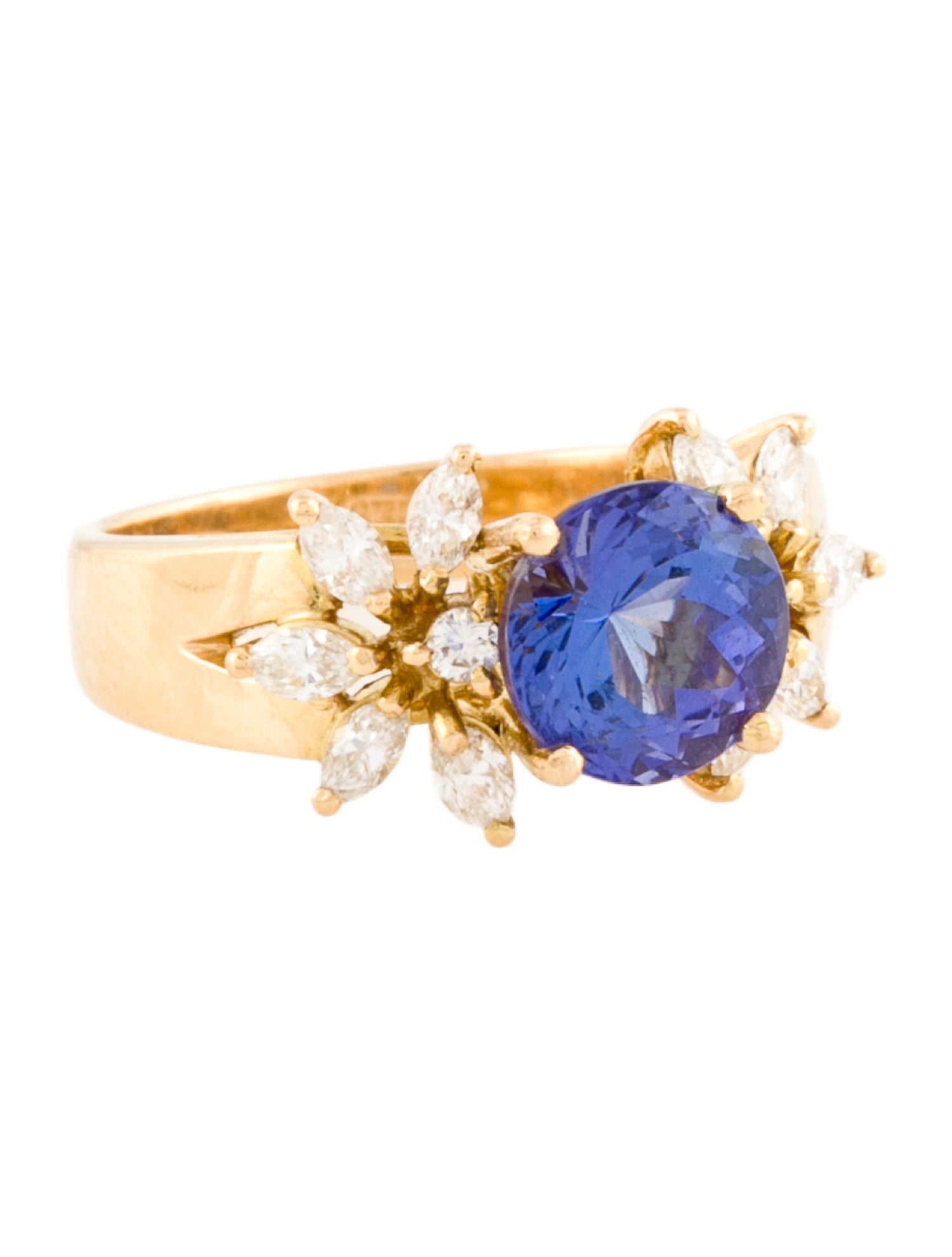Ring 20K 2.08CT Tanzanite & Diamond Cocktail