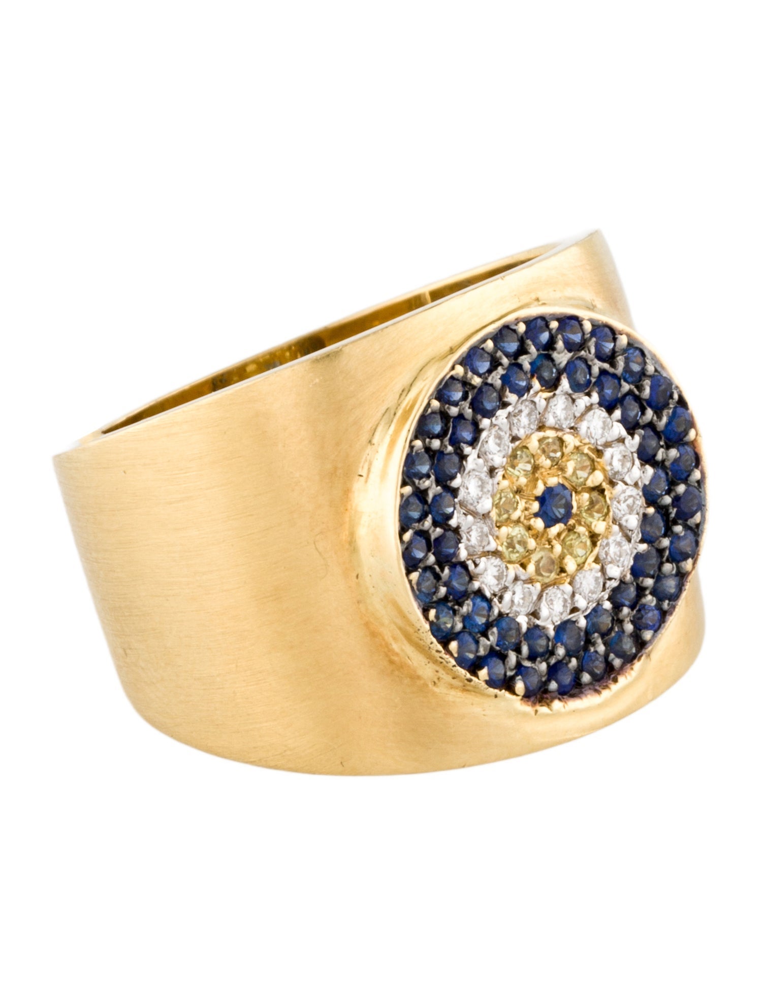 Ring 18K Sapphire & Diamond Band