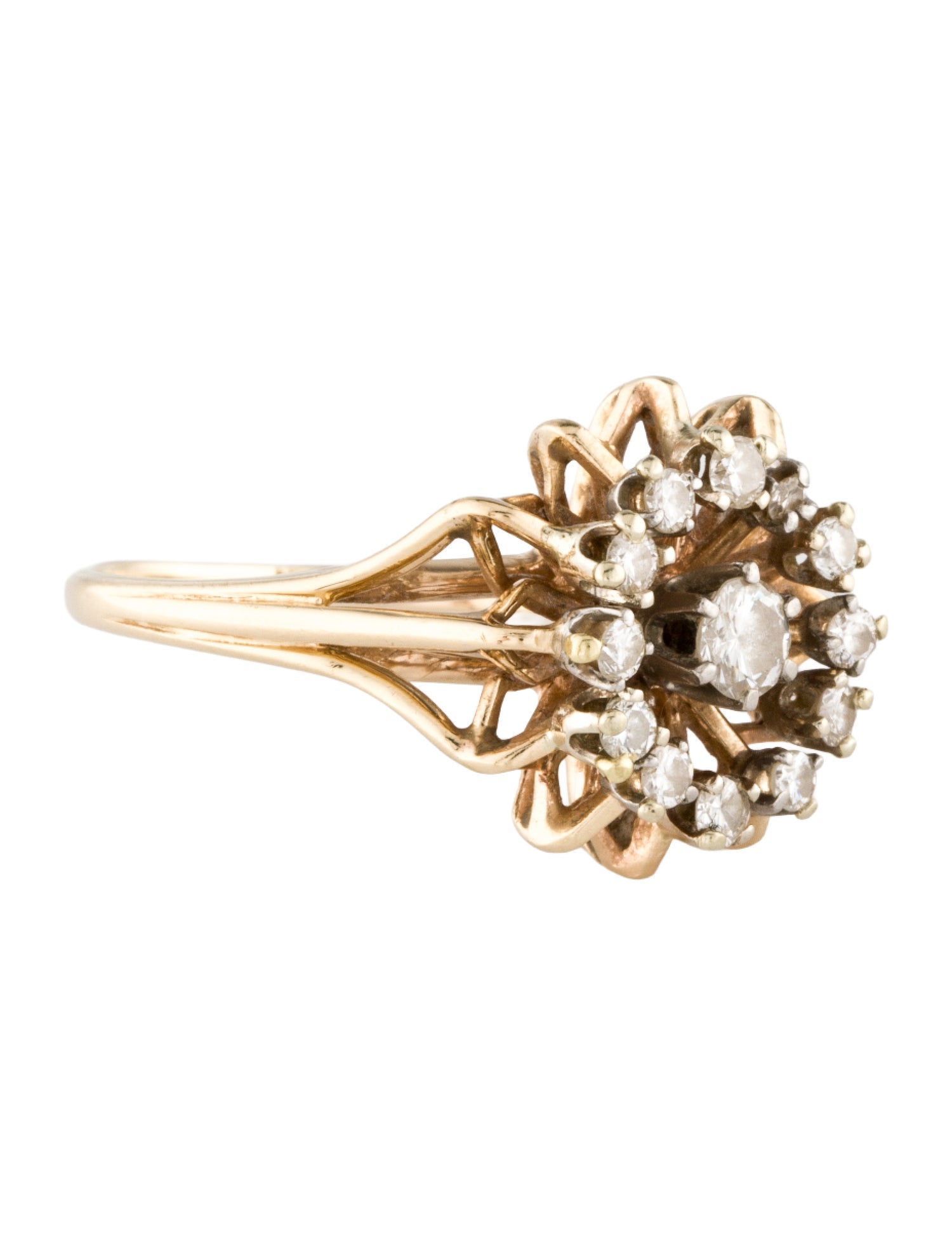 Ring 14K Diamond Cocktail