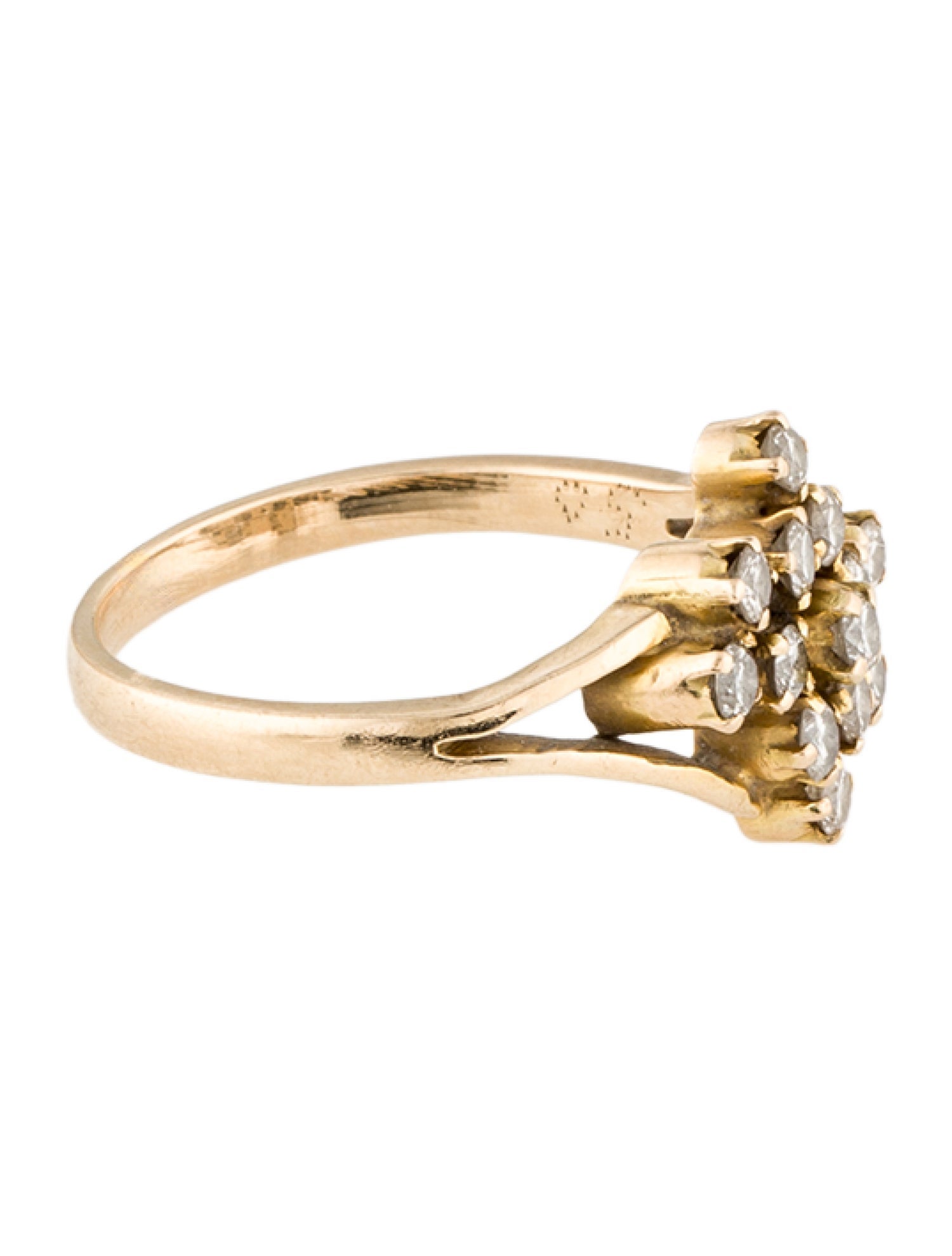 Ring 14K Diamond Cocktail