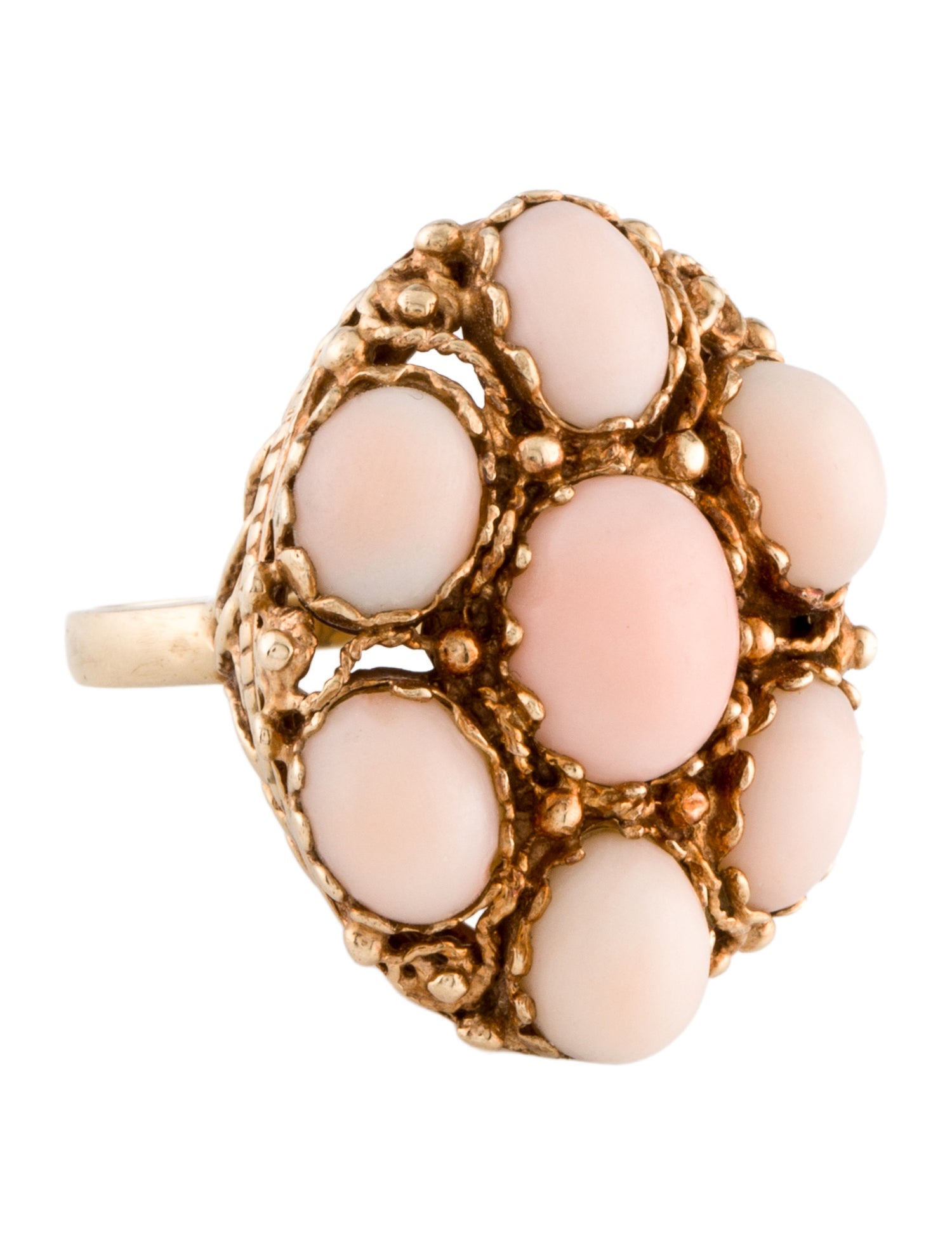 Ring 14K Coral Cocktail