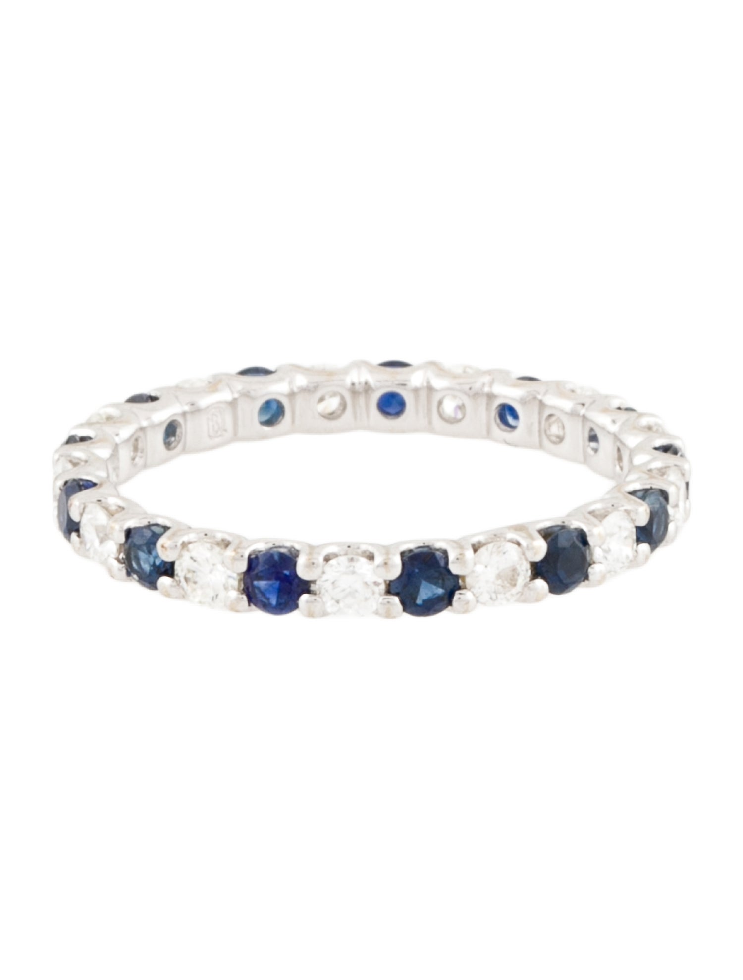 Ring Blue Nile 14K Sapphire & Diamond Luna Eternity