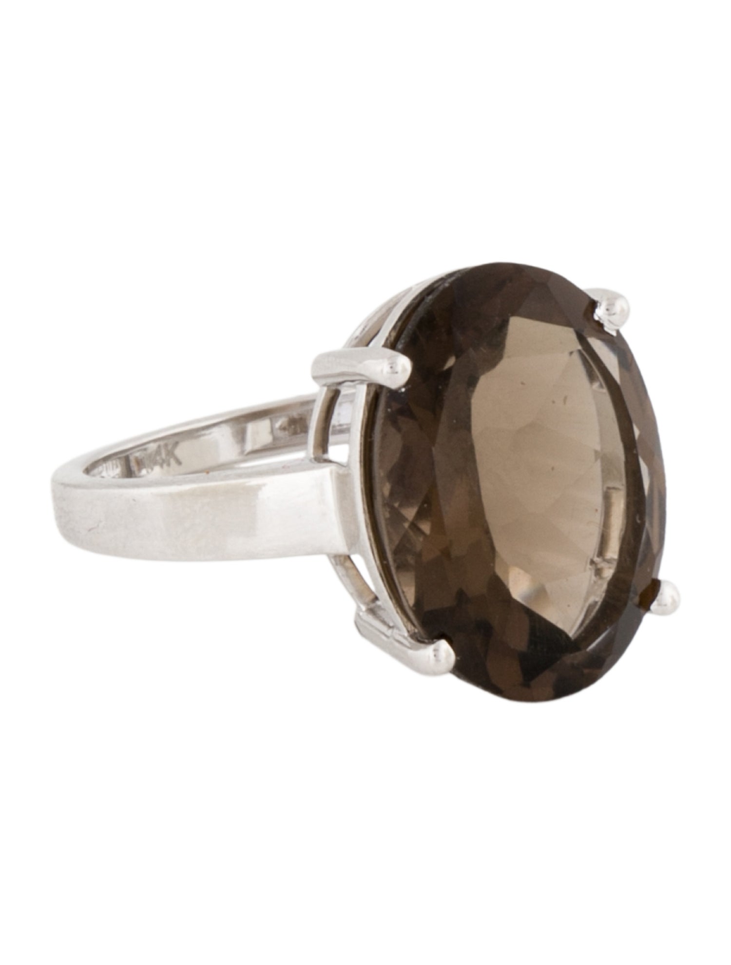 Ring 14K 7.05ctw Smoky Quartz Cocktail