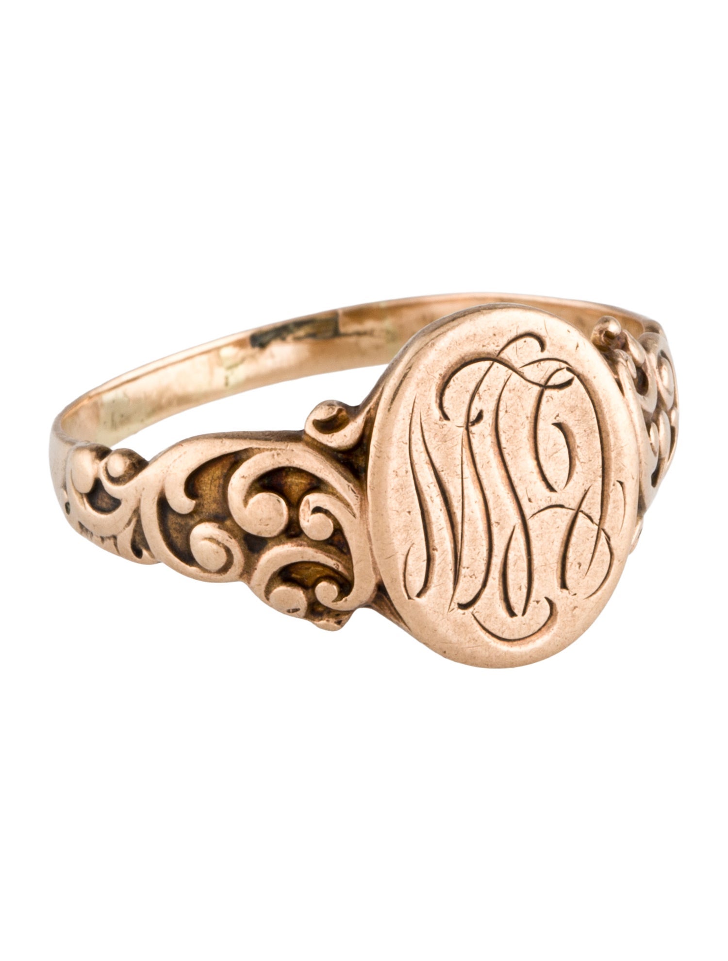 Ring 10K Monogram Signet Ring