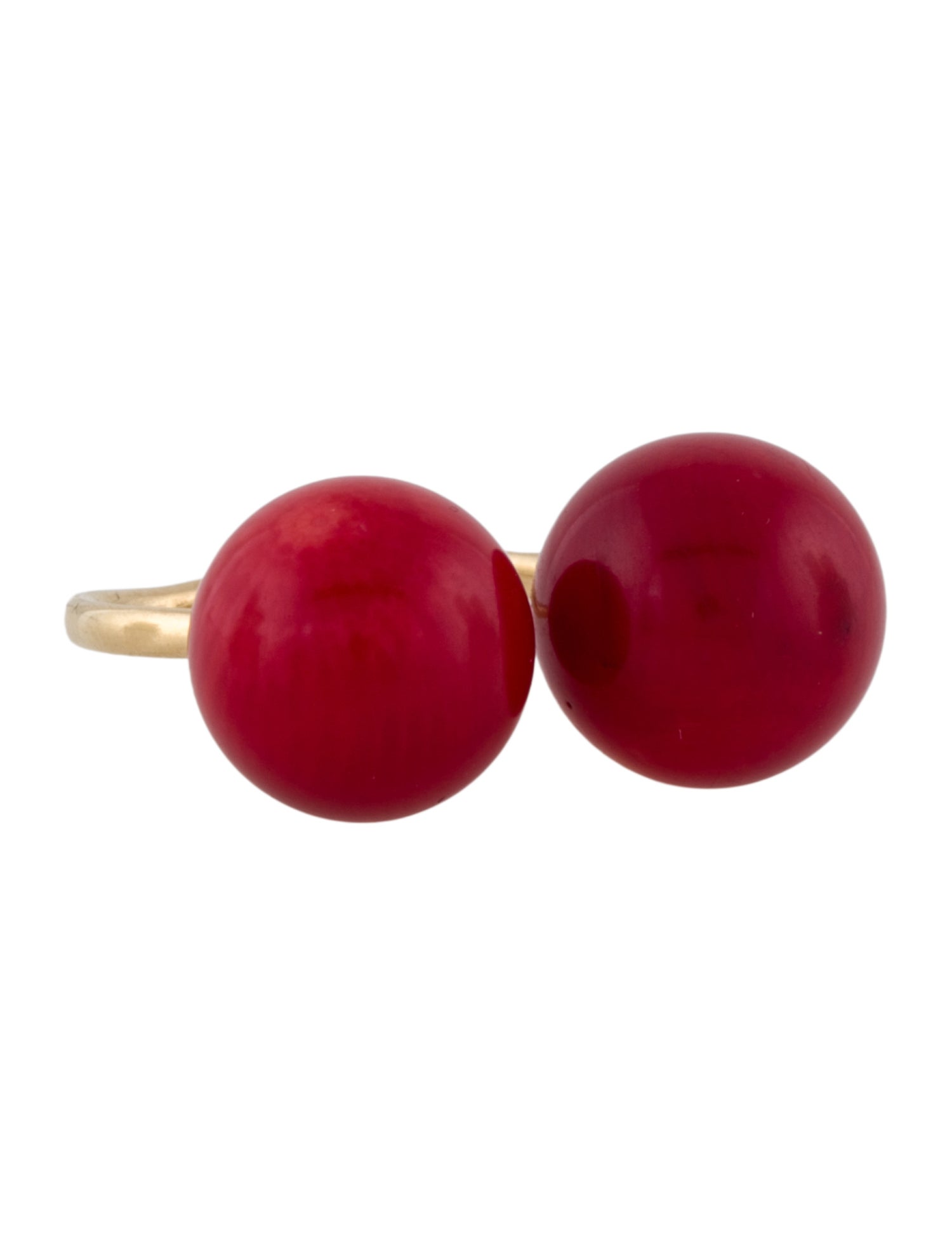 Ring 14K Dyed Coral Cocktail