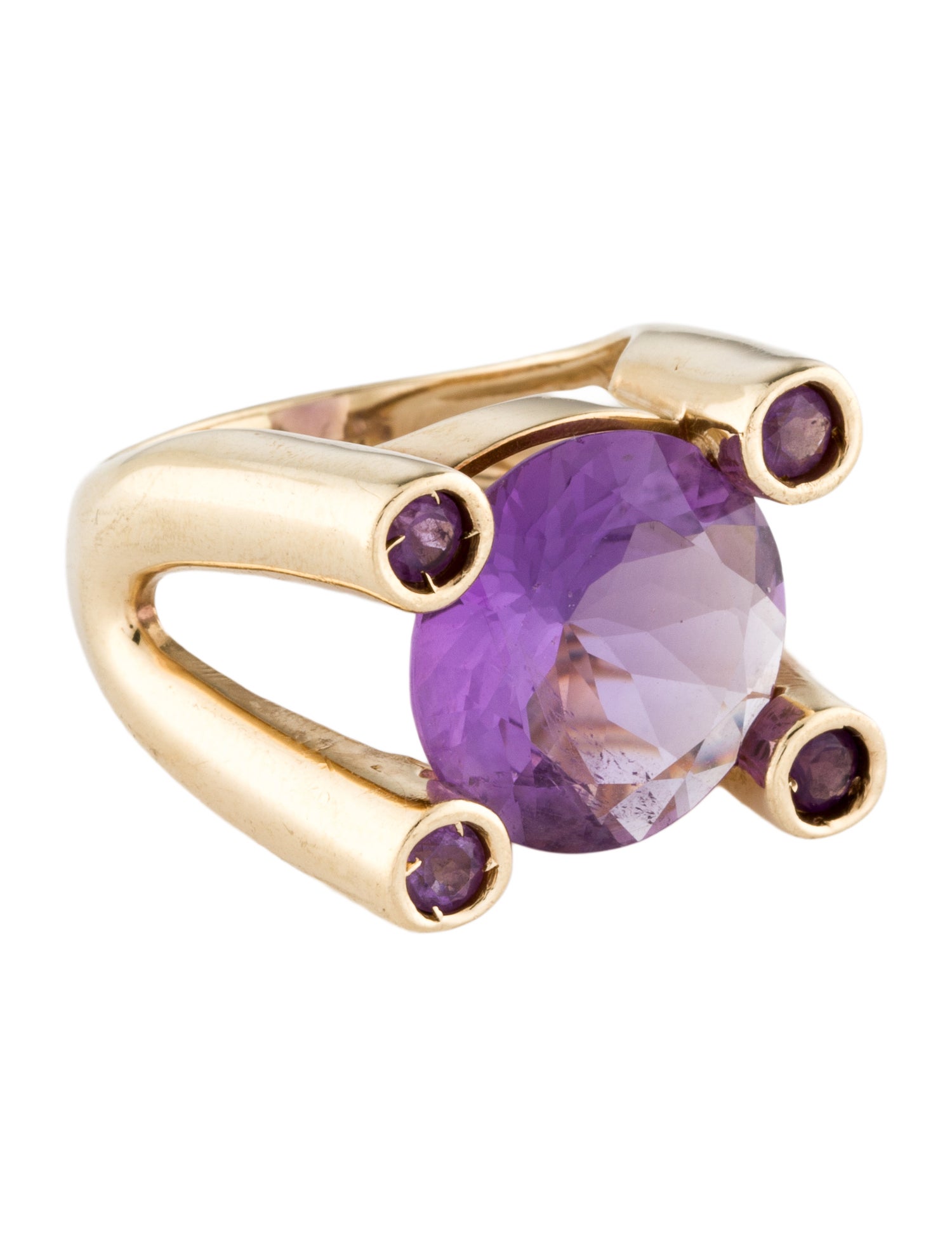Ring 14K 6.53ctw Amethyst Cocktail