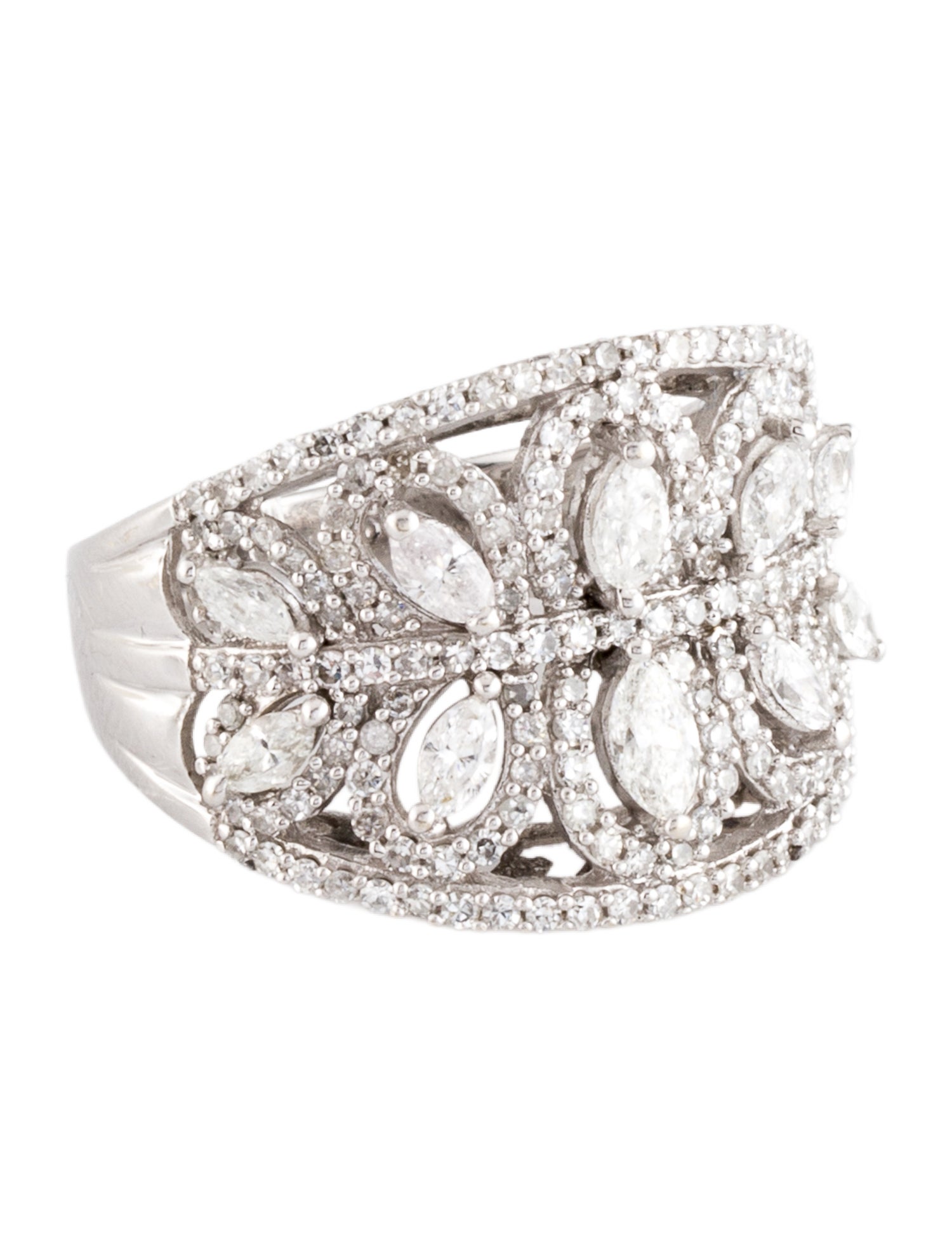 Ring 14K 2.15ctw Diamond Saddle Band