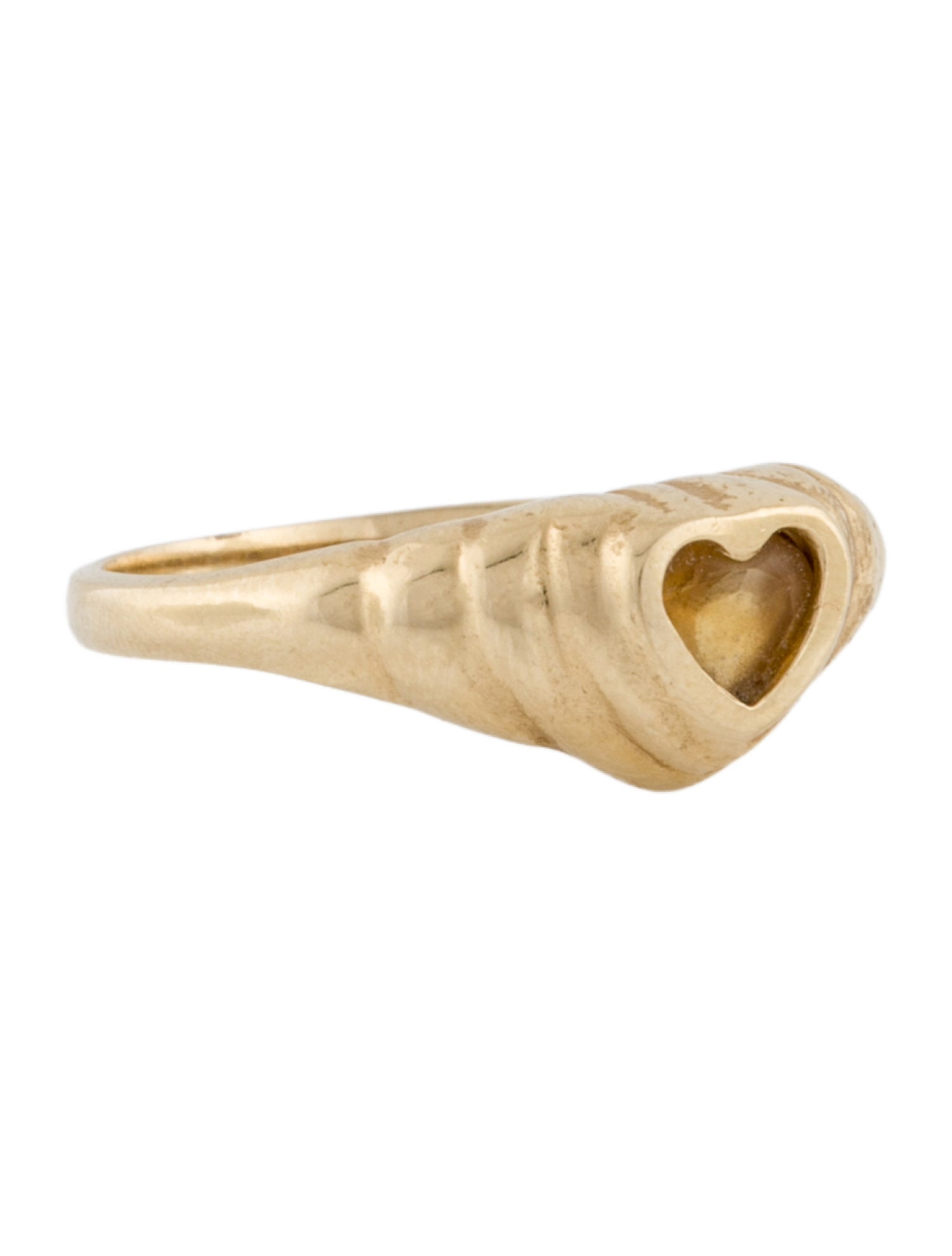 Ring 14K Citrine Heart Cocktail