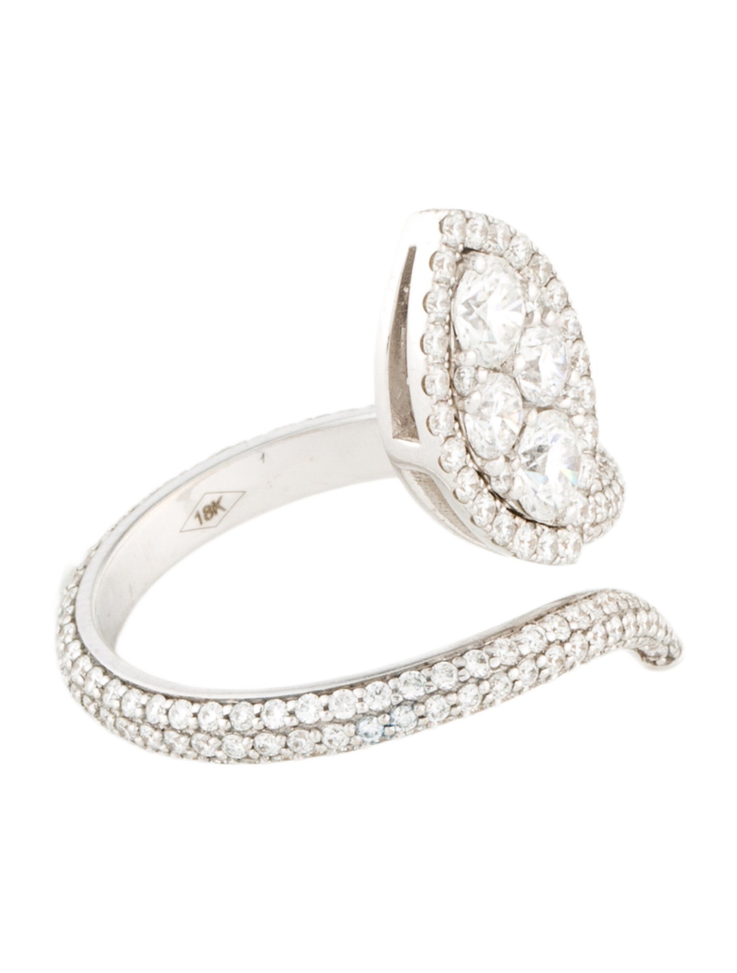 Ring 18K 1.30ctw Diamond Cocktail