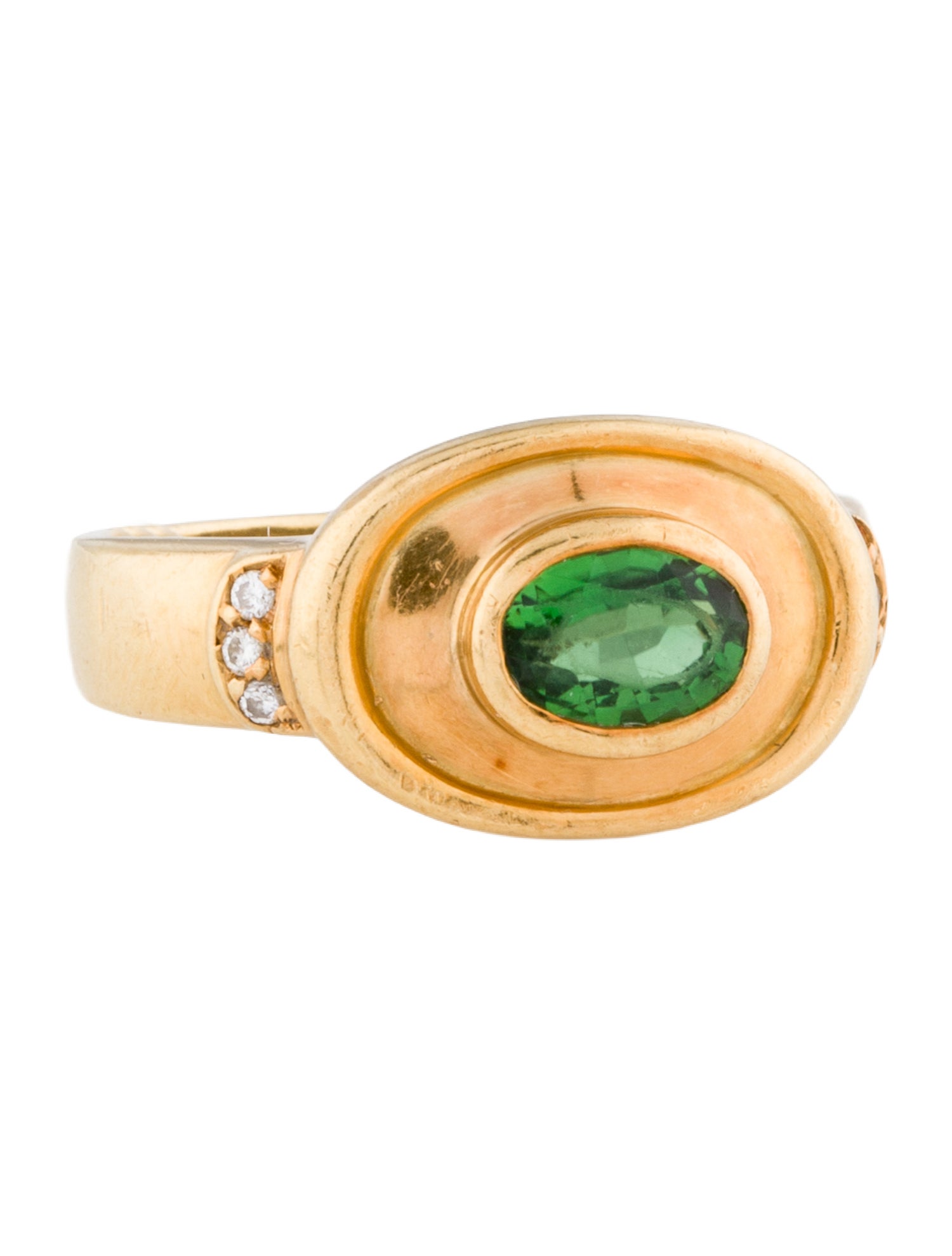 Ring 18K Tourmaline & Diamond Cocktail