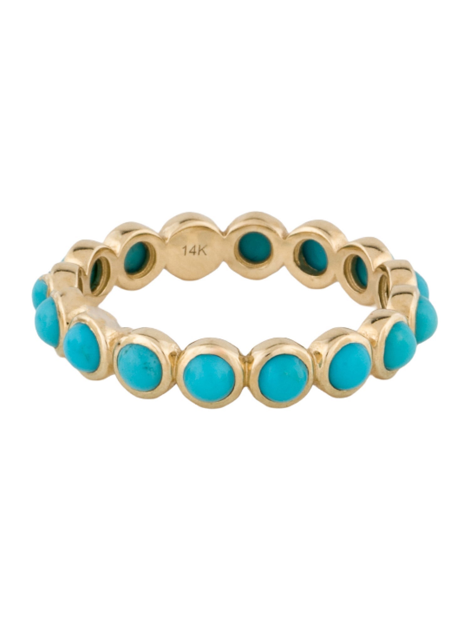 Ring 14K Turquoise Eternity Band