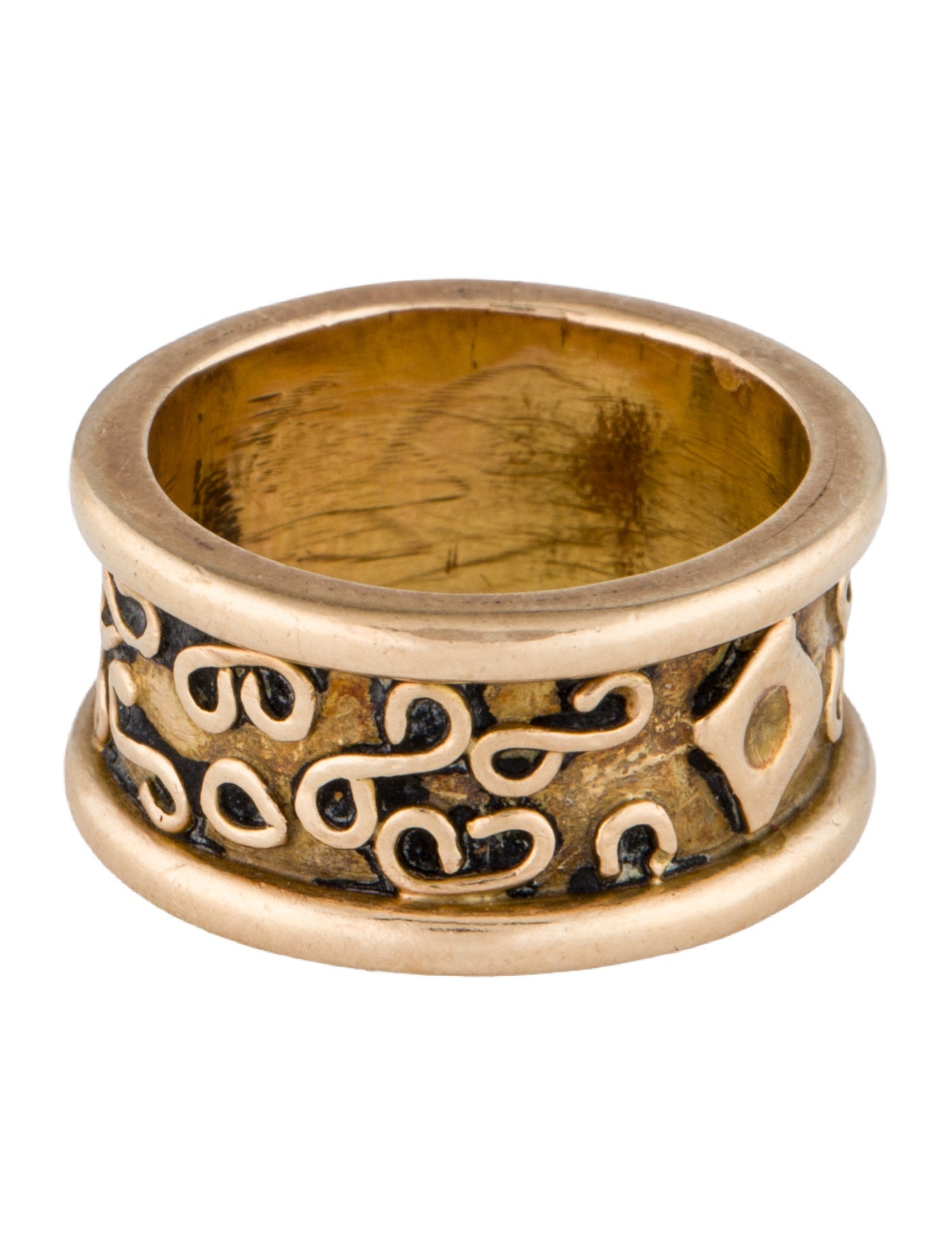Ring 14K Scroll Design Band