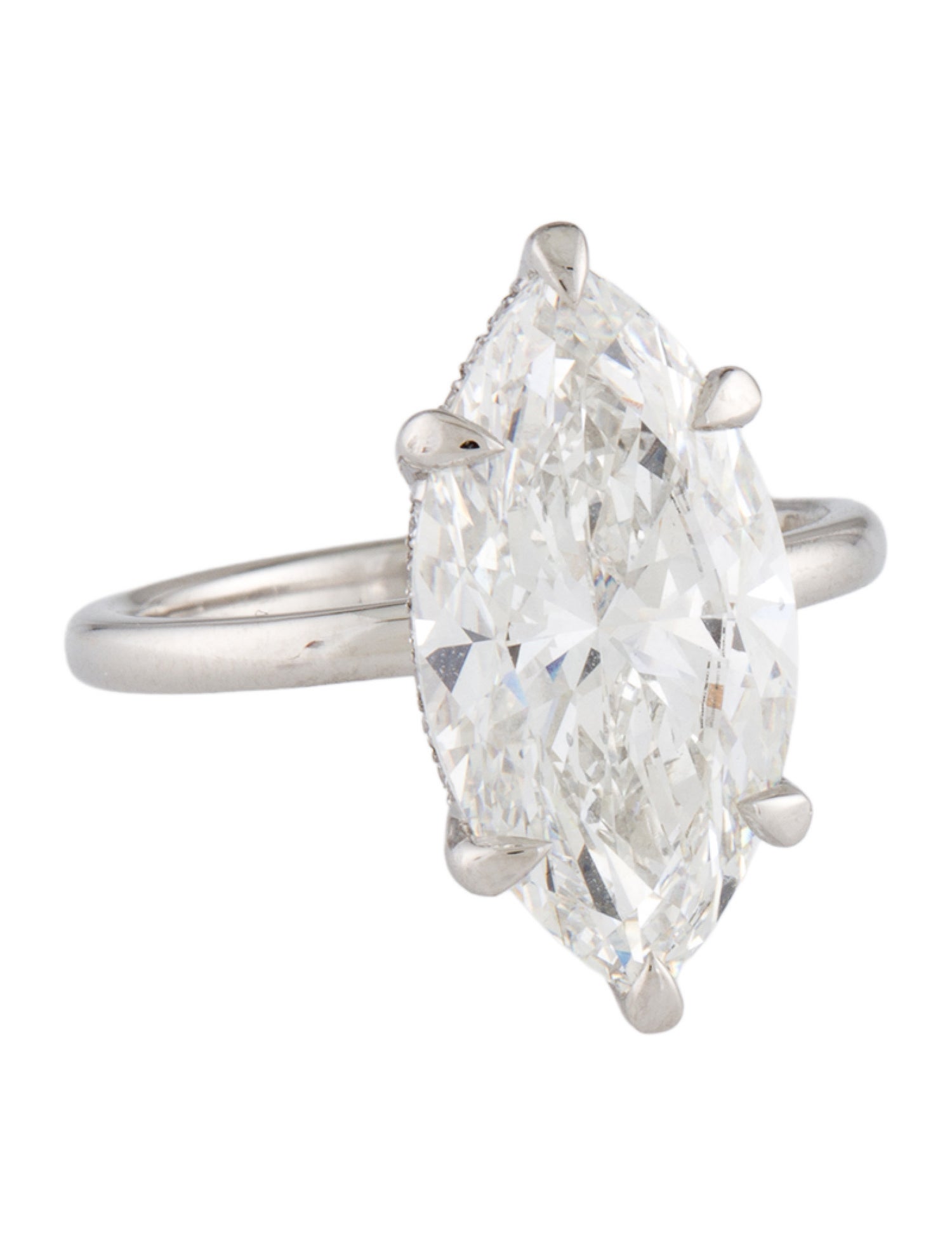 Ring Platinum 5.43ct Lab-Grown Diamond Engagement
