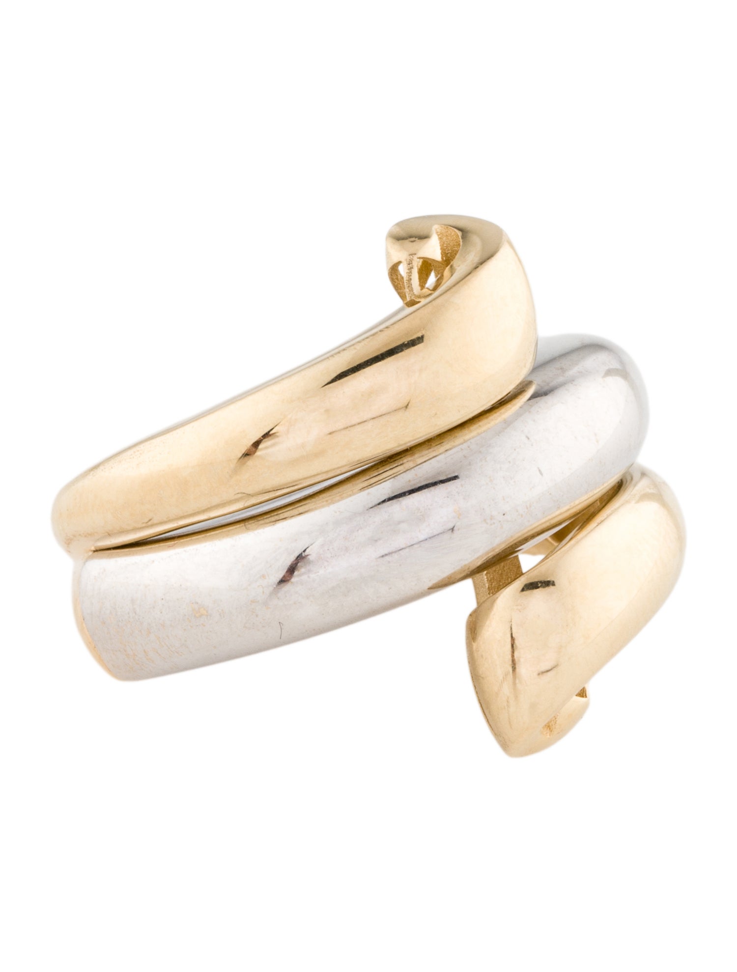 Ring 14K Two-Tone Chunky Cocktail Ring