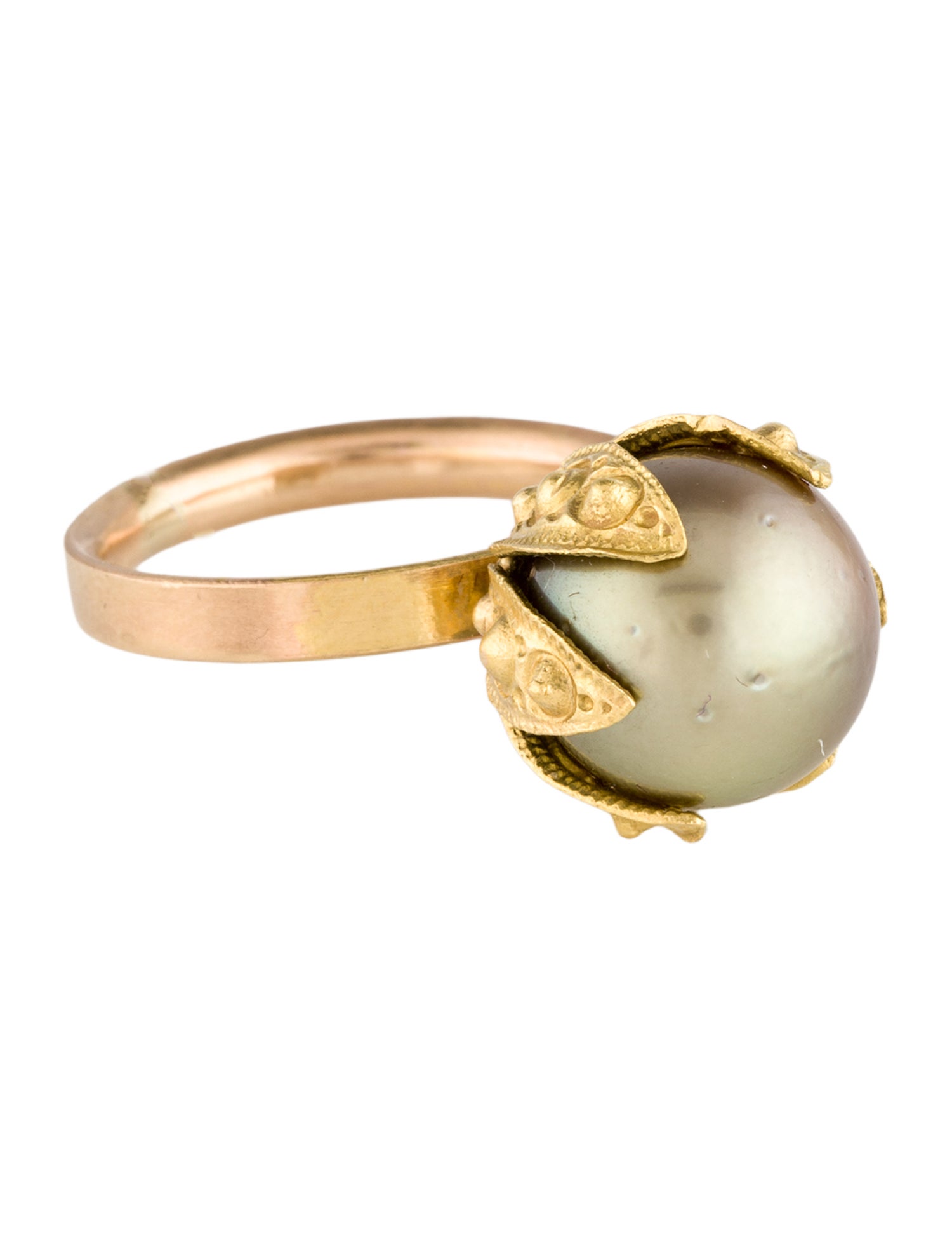 Ring 14K Pearl Cocktail