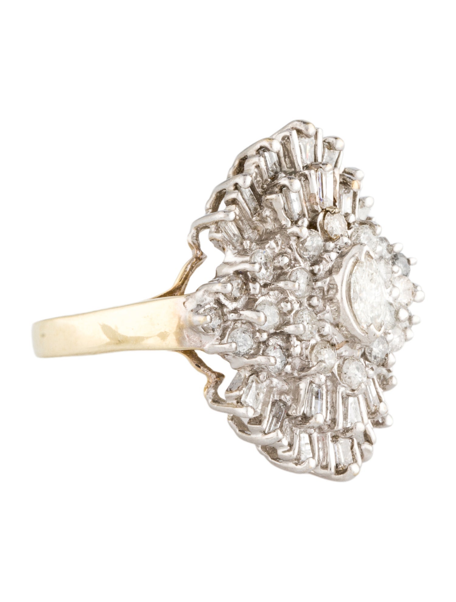 Ring 10K Diamond Cocktail Ring