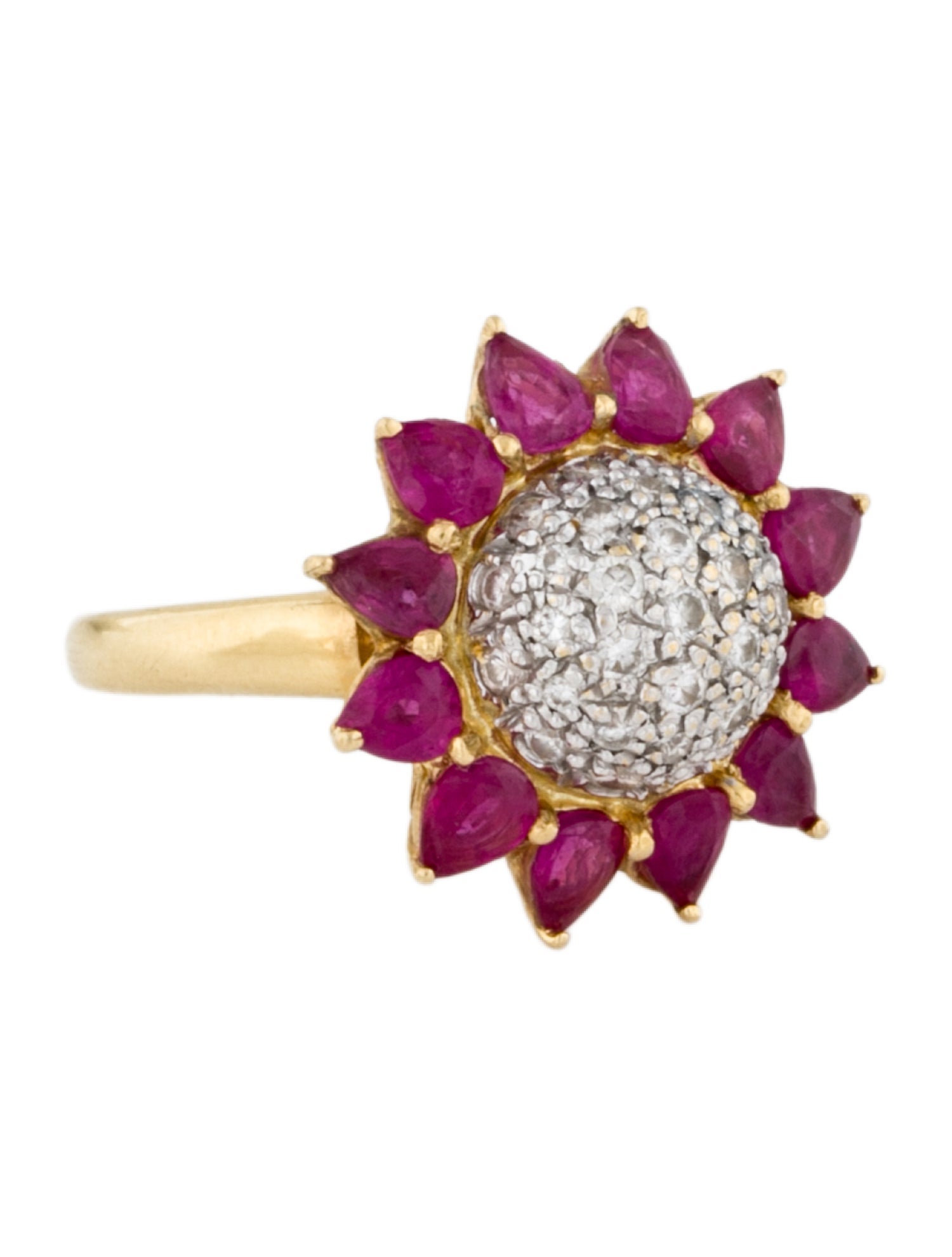 Ring 18K 1.98ctw Ruby & Diamond Cocktail