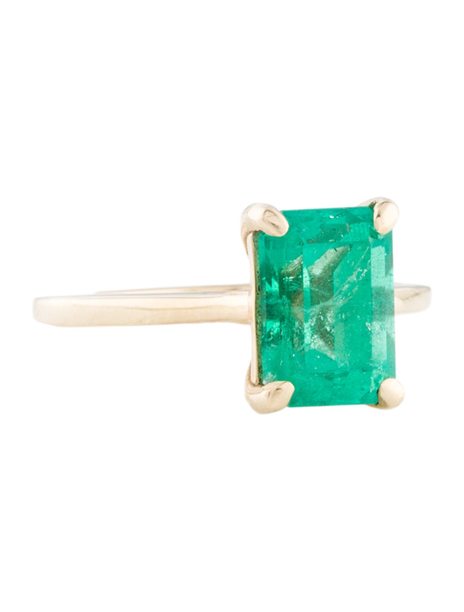 Ring 14K 2.65ct Colombian Emerald Cocktail