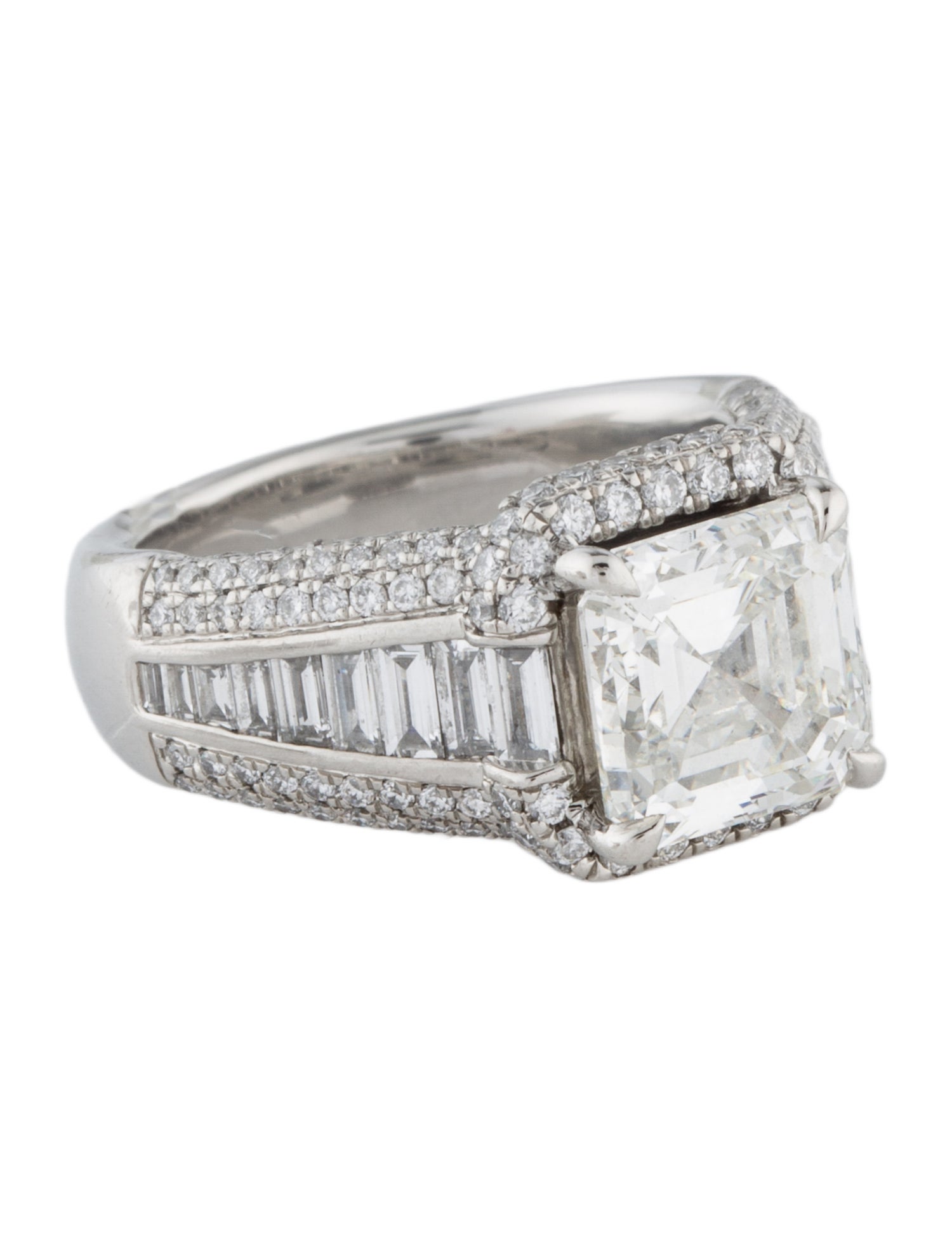 Ring Platinum 4.00ct Lab-Grown Diamond Cocktail