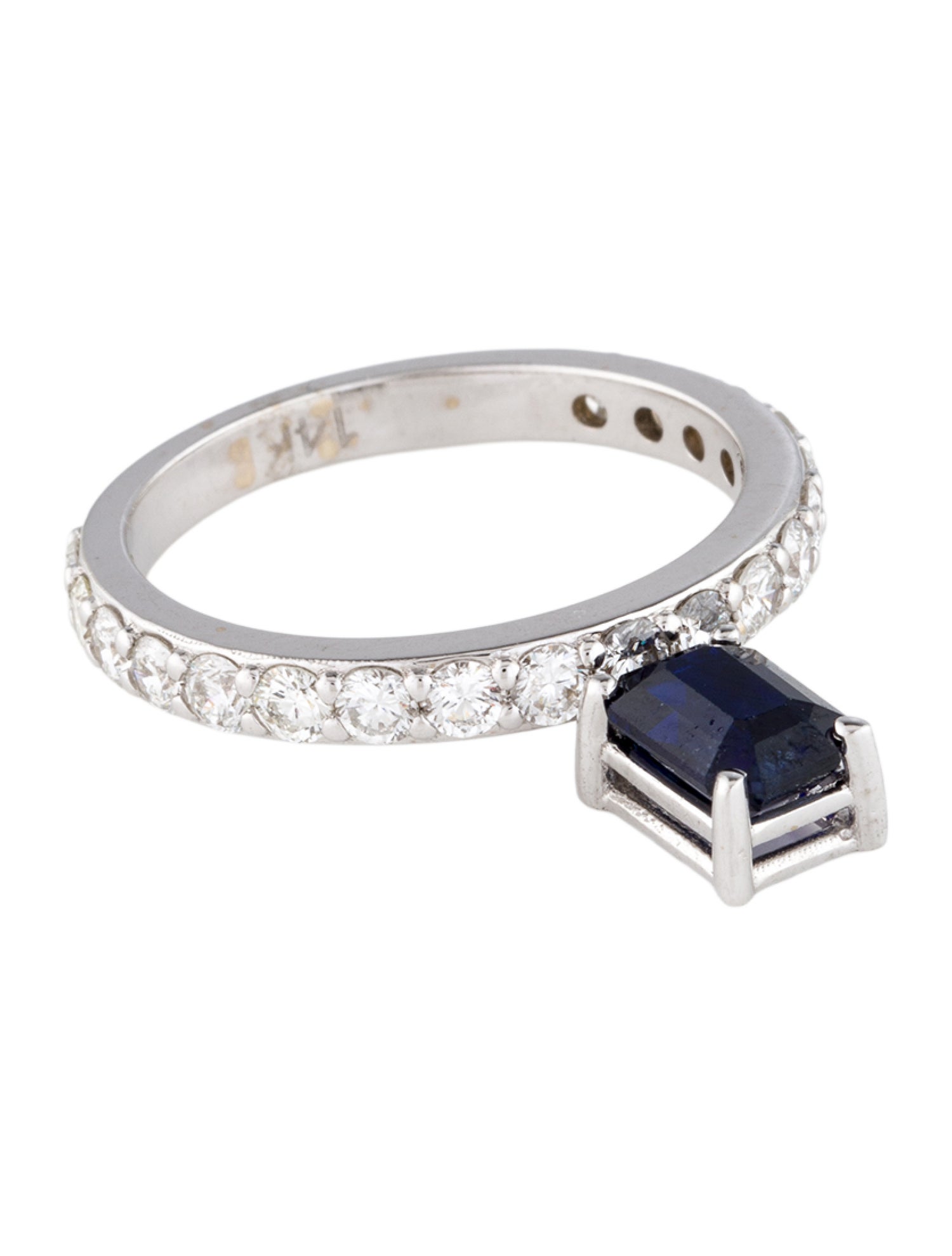 Ring 14K 1.32ct Sapphire & Diamond Cocktail Ring