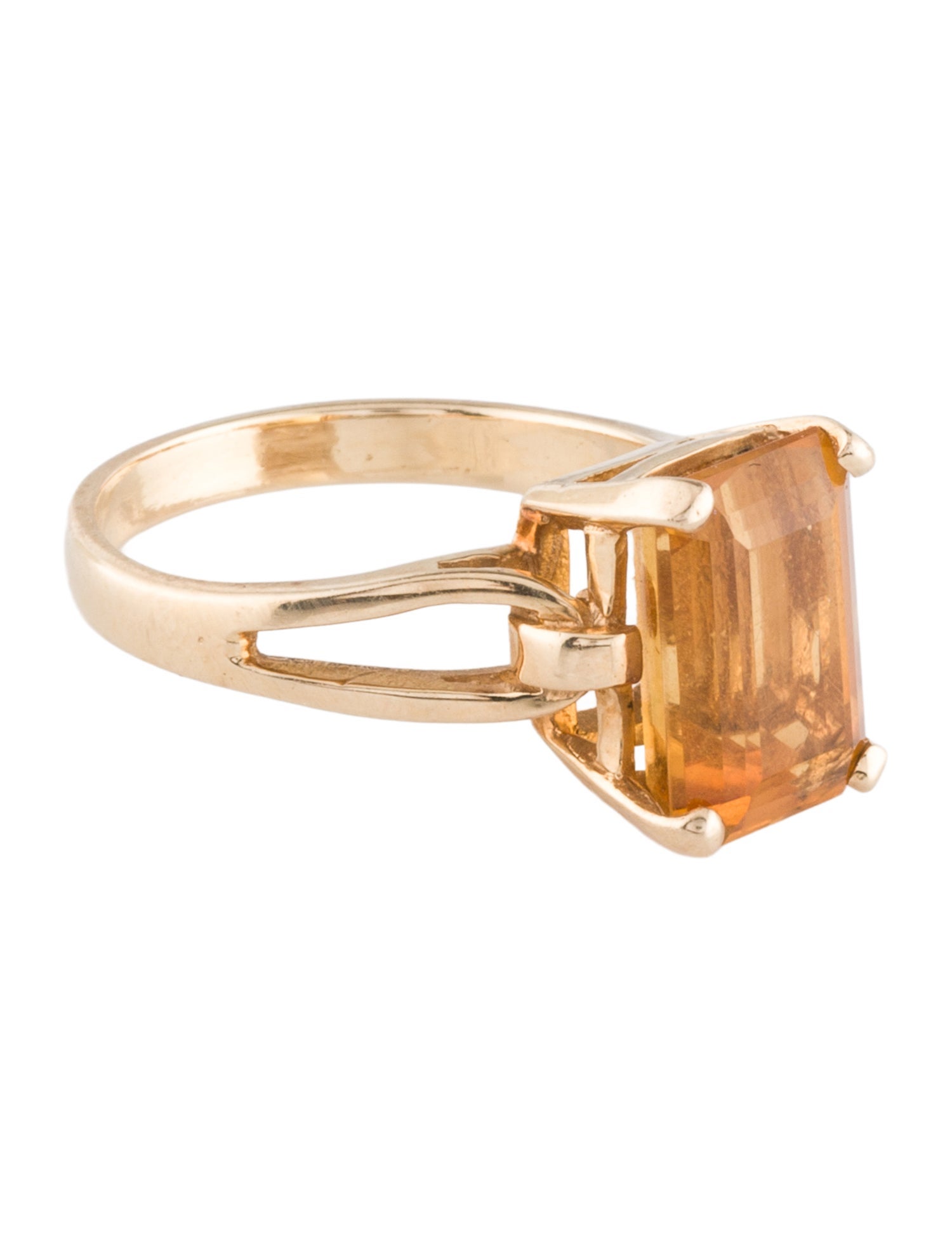 Ring 14K 3.45ct Citrine Cocktail