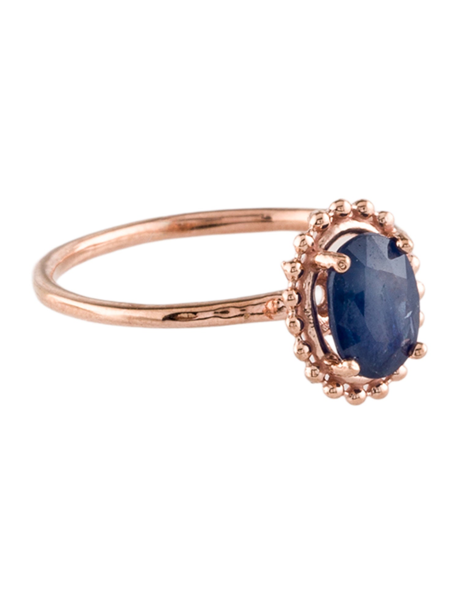 Ring 10K Sapphire Cocktail Ring