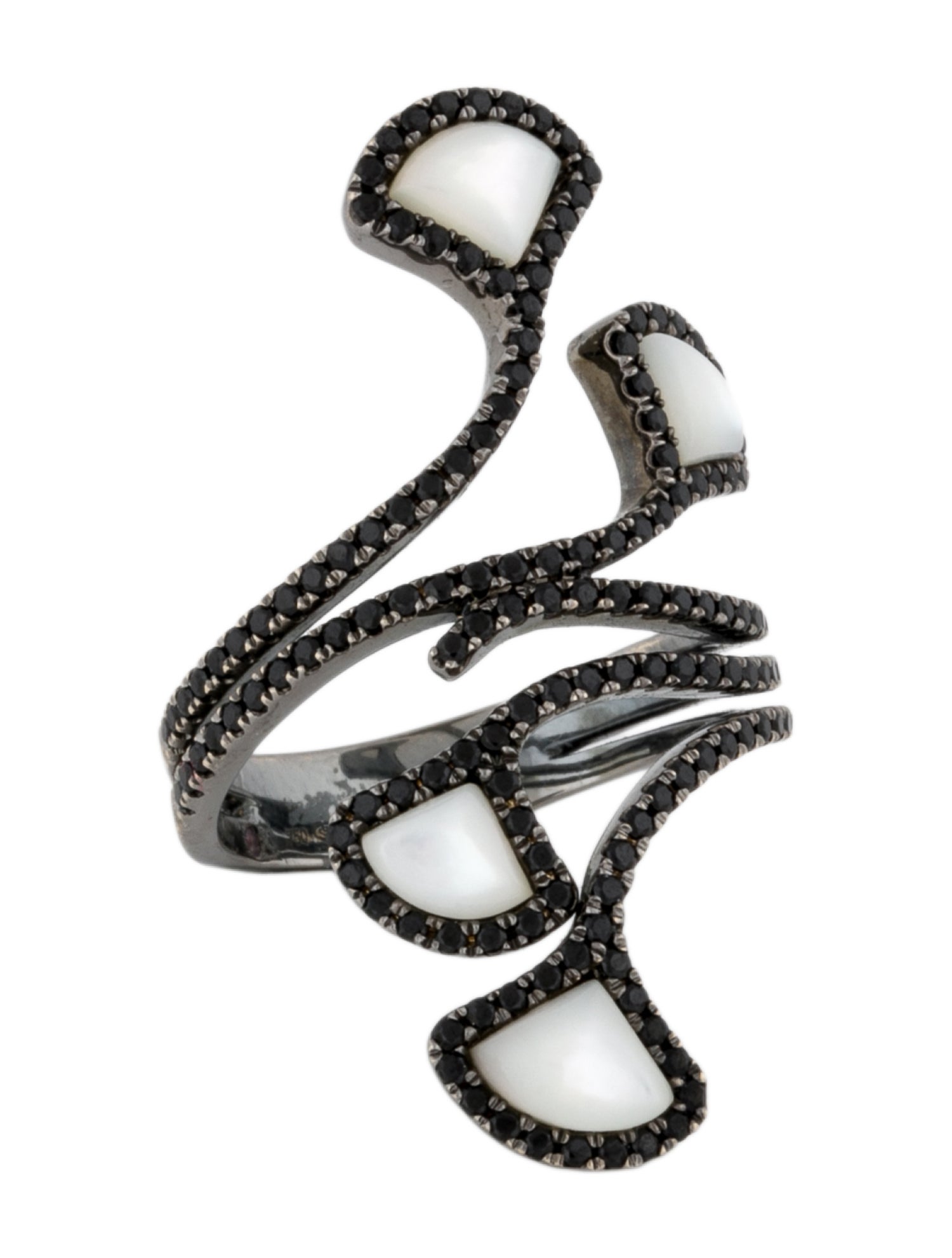 Ring Mother-Of-Pearl & Spinel Cocktail Ring