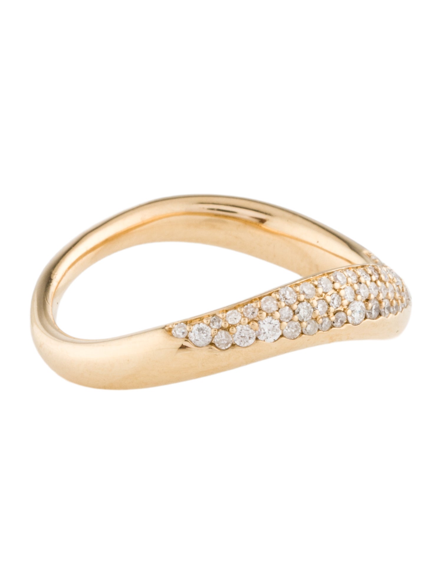 Mejuri 14K Diamond Dome Figure Dipped Band