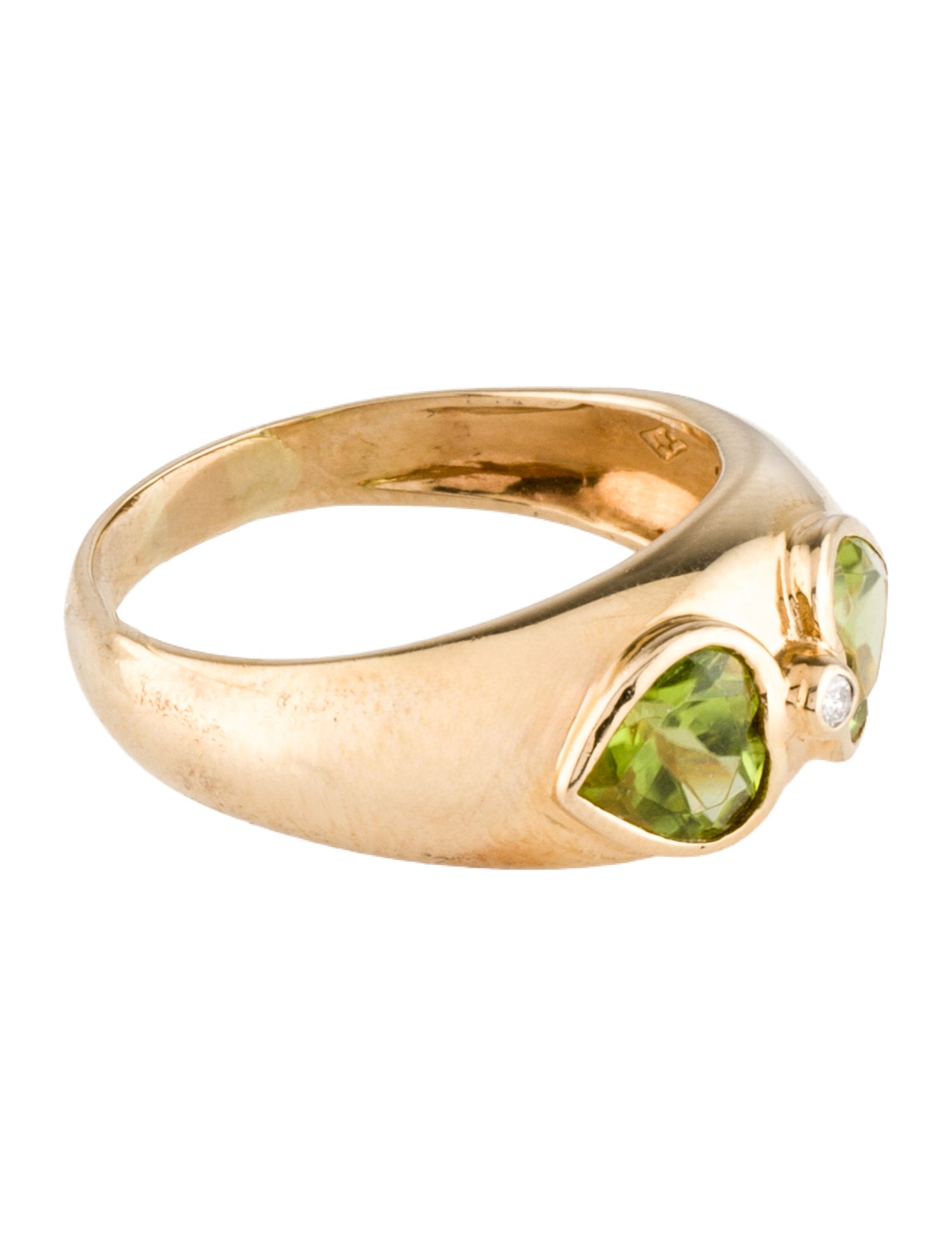 Ring 14K 2.37ctw Peridot & Diamond Band