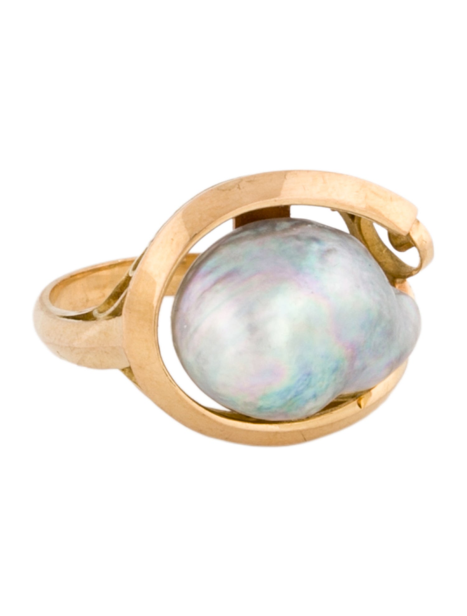 Ring 18K Dyed Pearl Cocktail