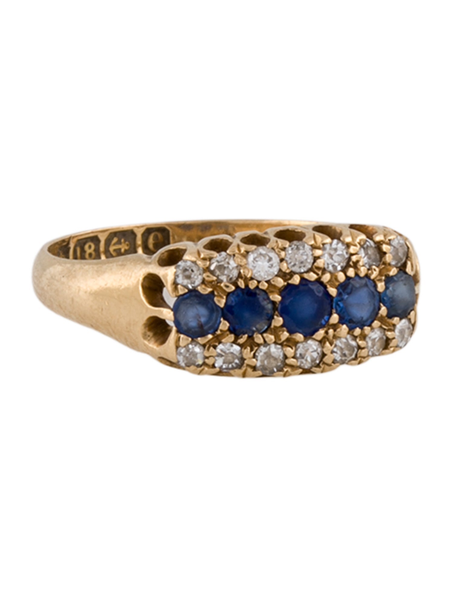 Ring 18K Sapphire & Diamond Band