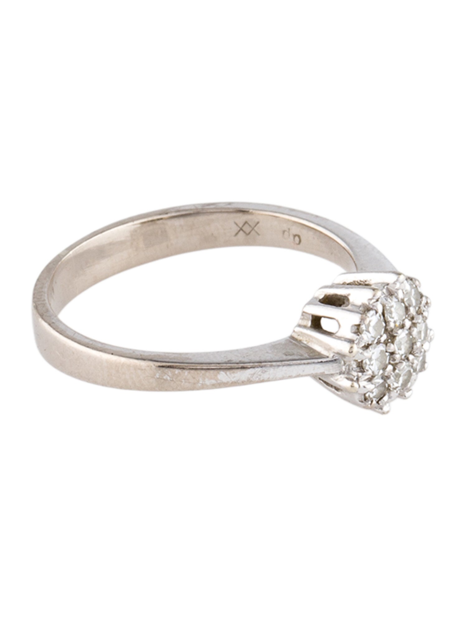 Ring 14K Diamond Cluster Cocktail