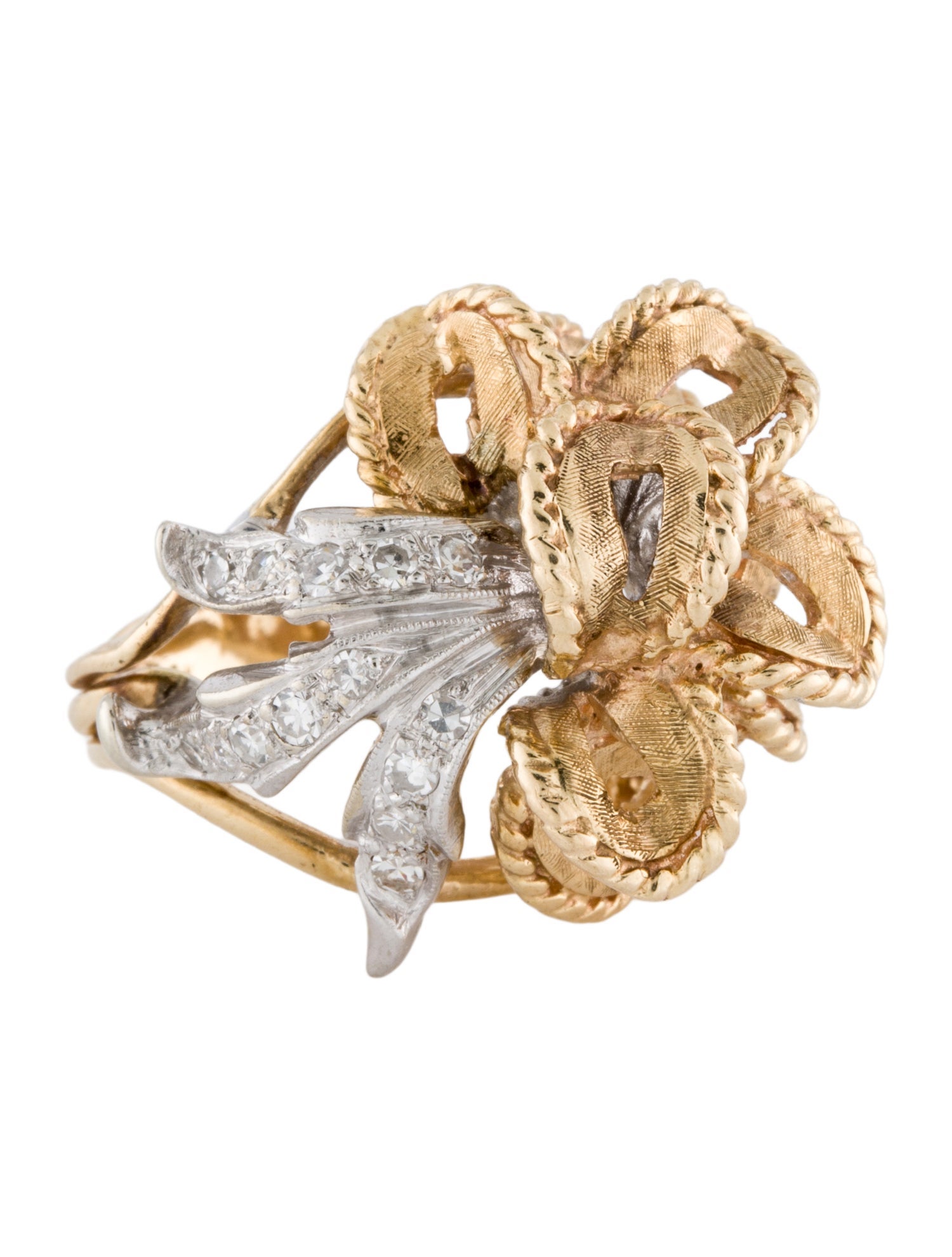 Ring 14K Diamond Cocktail