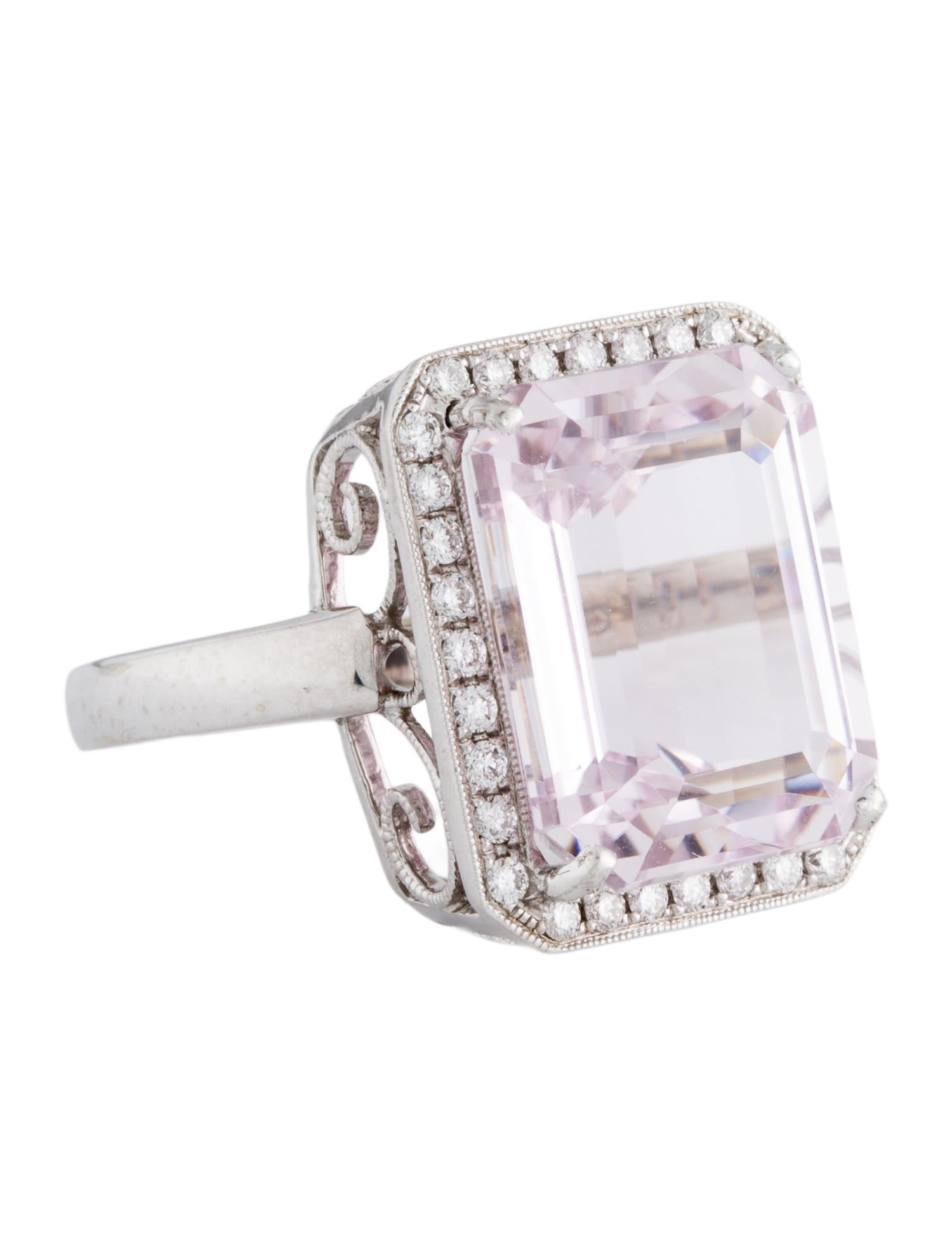 Ring 14K 17.05ctw Kunzite & Diamond Cocktail
