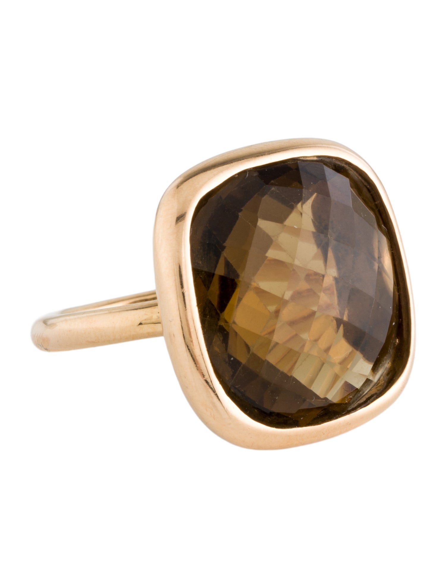 Ring 18K Smoky Quartz Cocktail