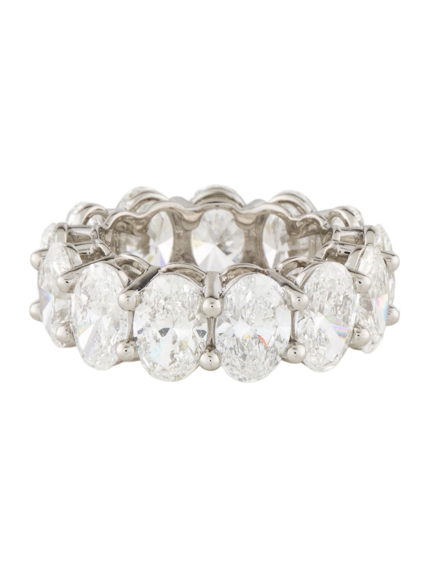 Ring Platinum 13.68ctw Lab-Grown Diamond Eternity Band