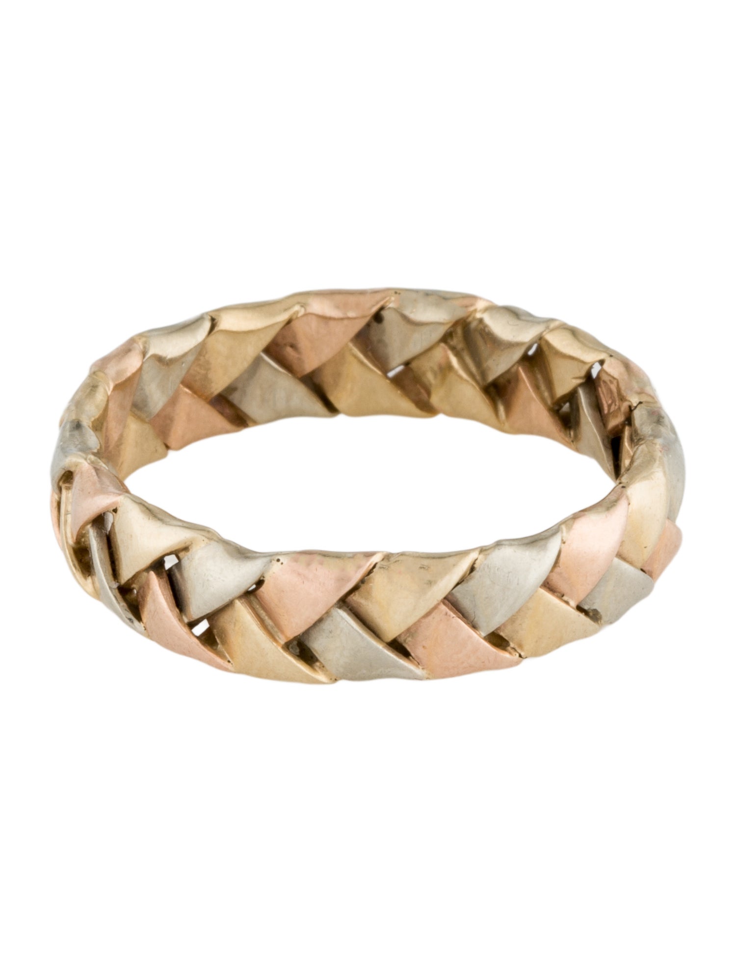 Ring 14K Woven Motif Band