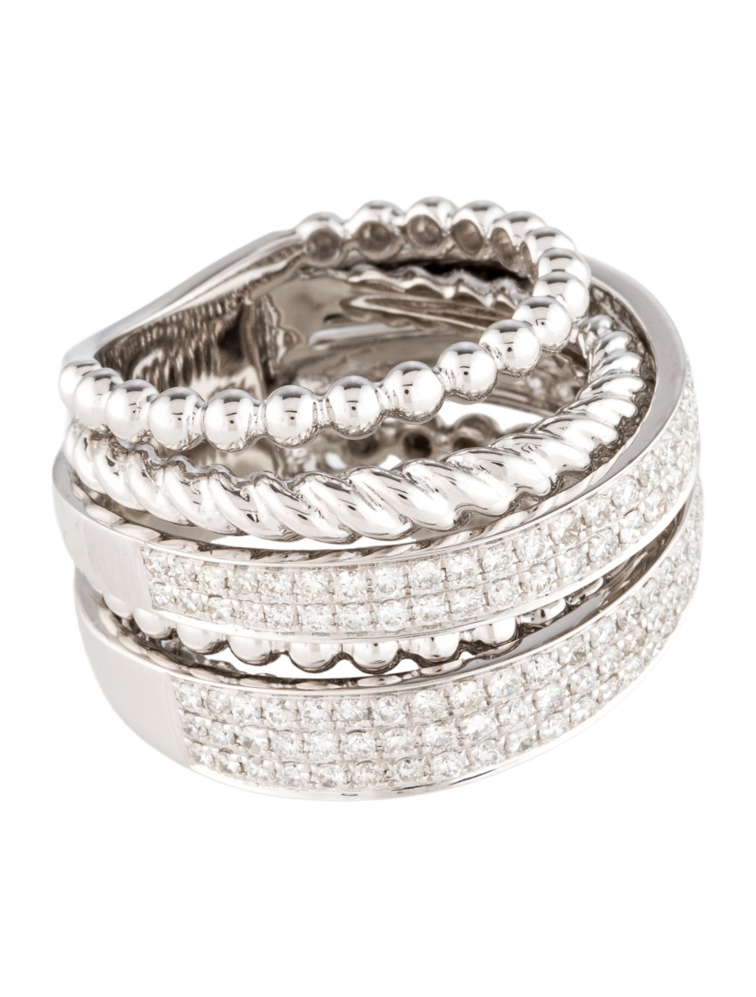 Ring 18K Diamond Wide Band