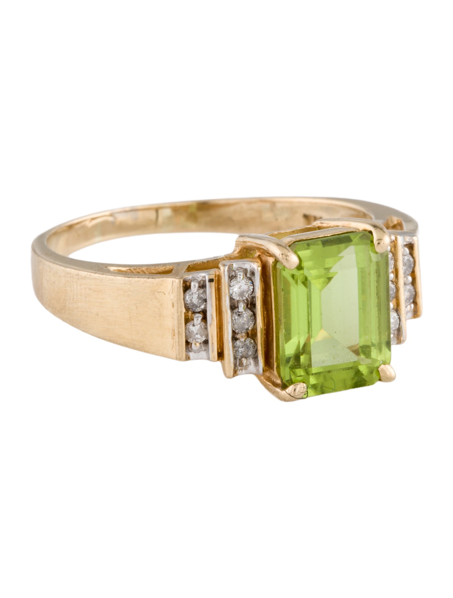 Ring 14K 2.31ctw Peridot & Diamond Cocktail