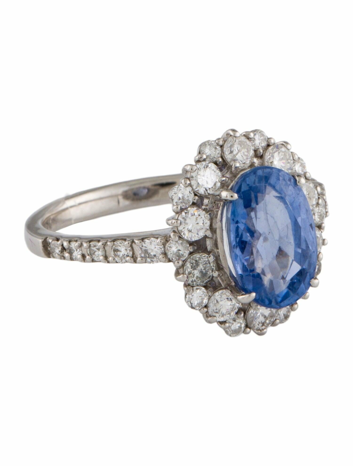 Ring Platinum 2.54ct Sri Lankan Sapphire & Diamond Cocktail