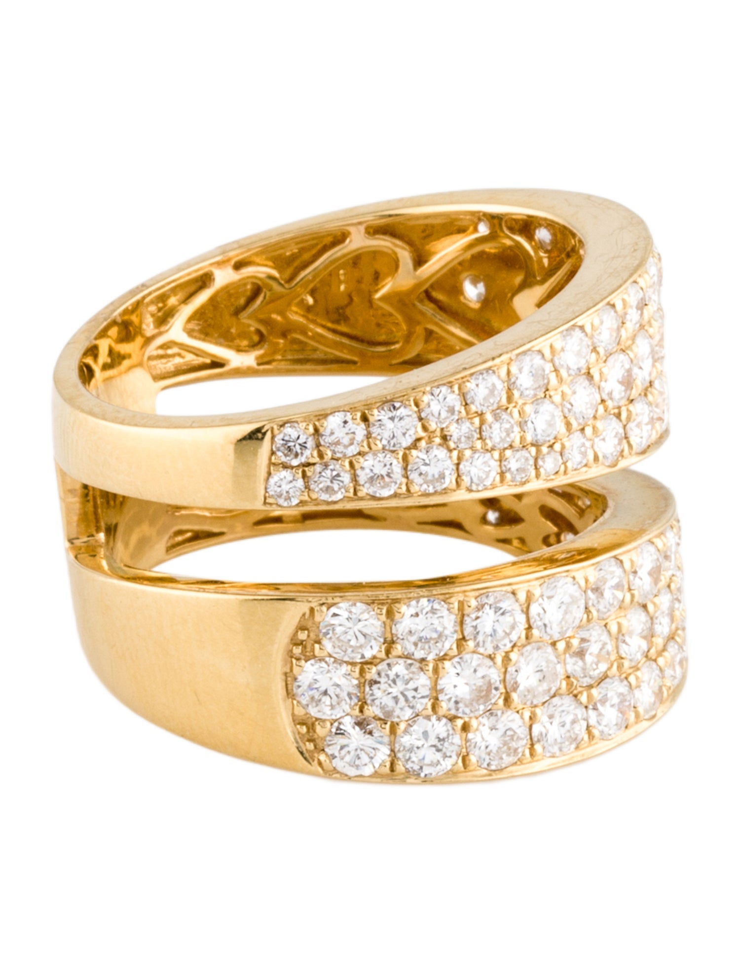 Ring 18K 2.50ctw Diamond Wide Band