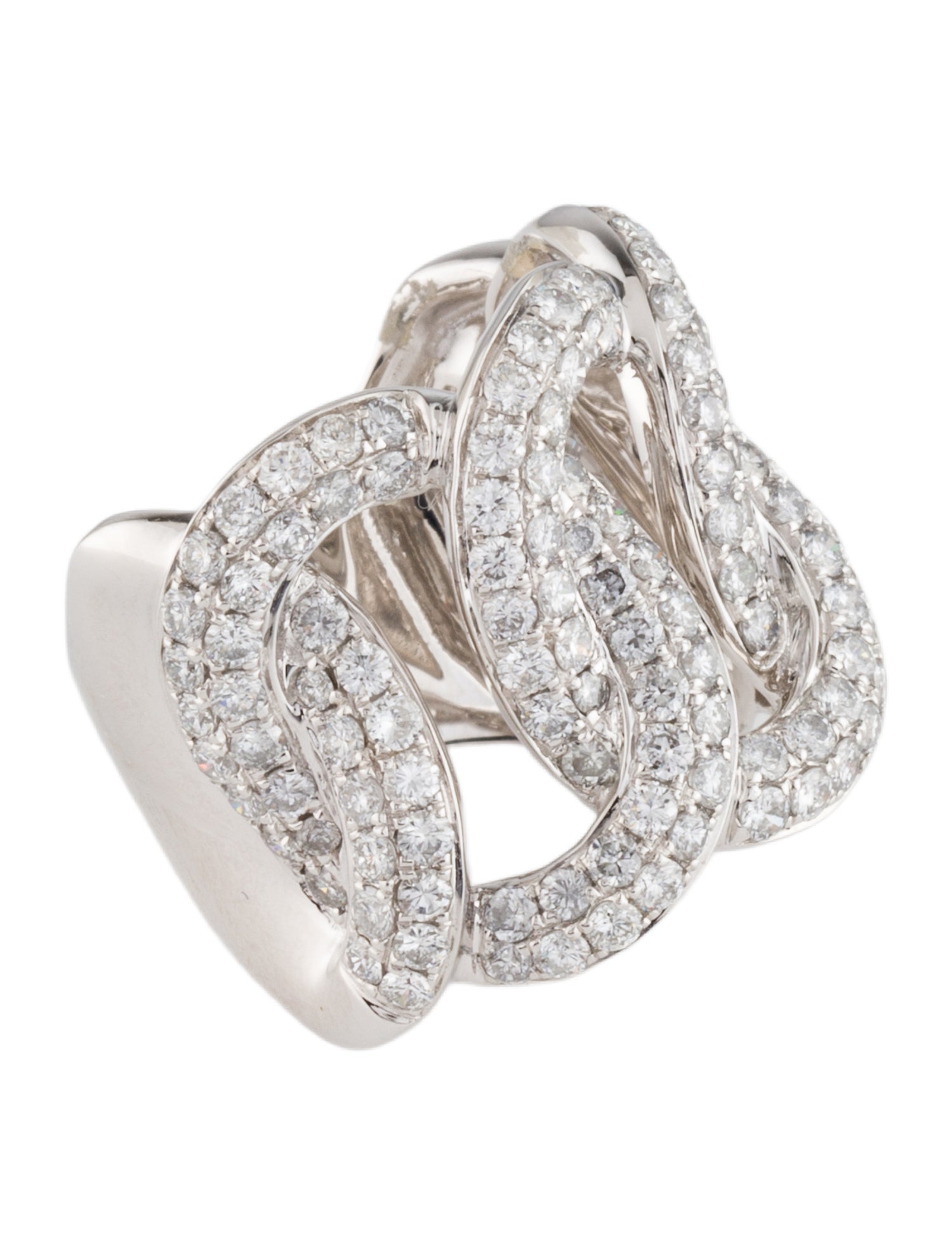 Ring 18K 2.85ctw Diamond Curb Chain