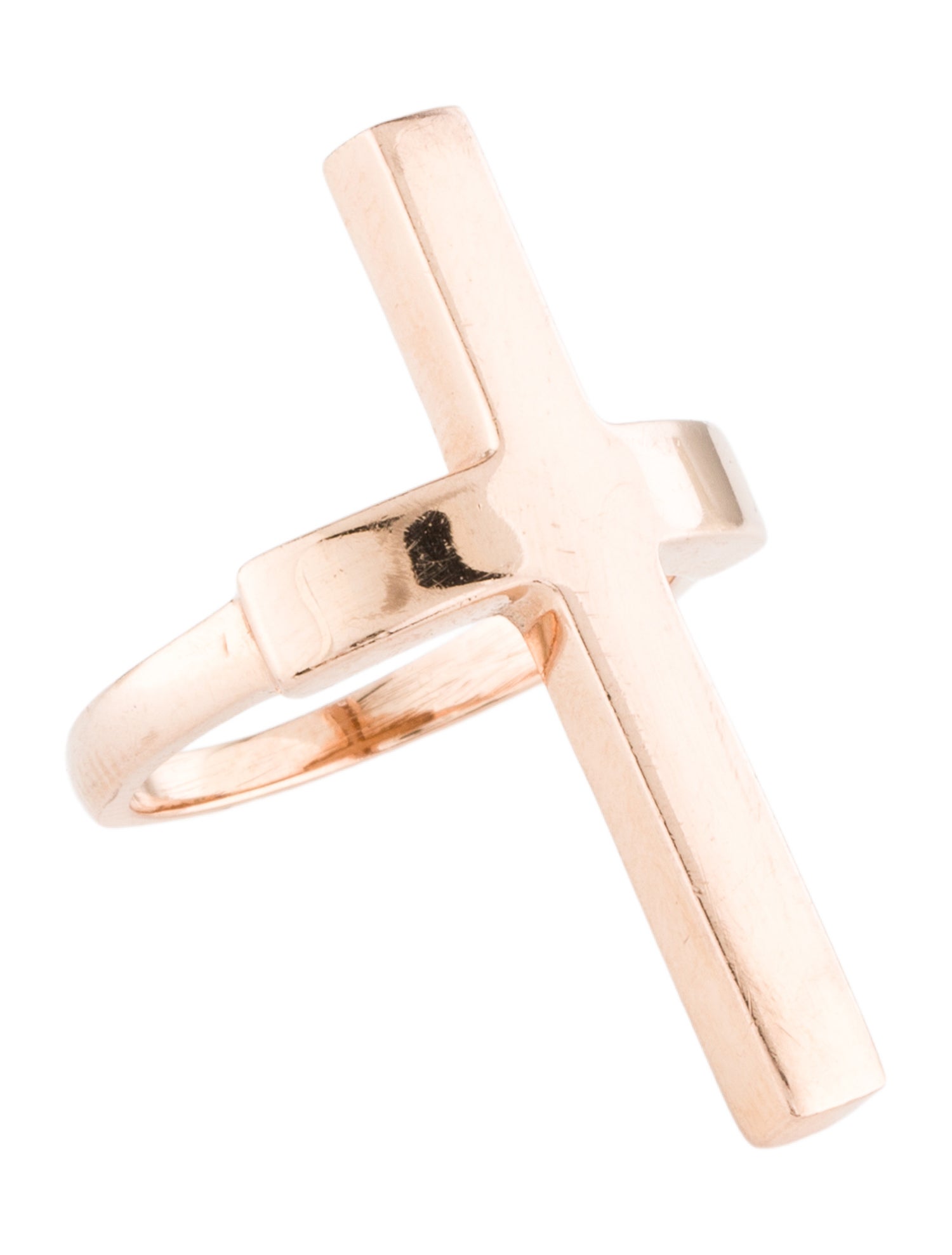 Ring 14K Oversized Cross Cocktail Ring