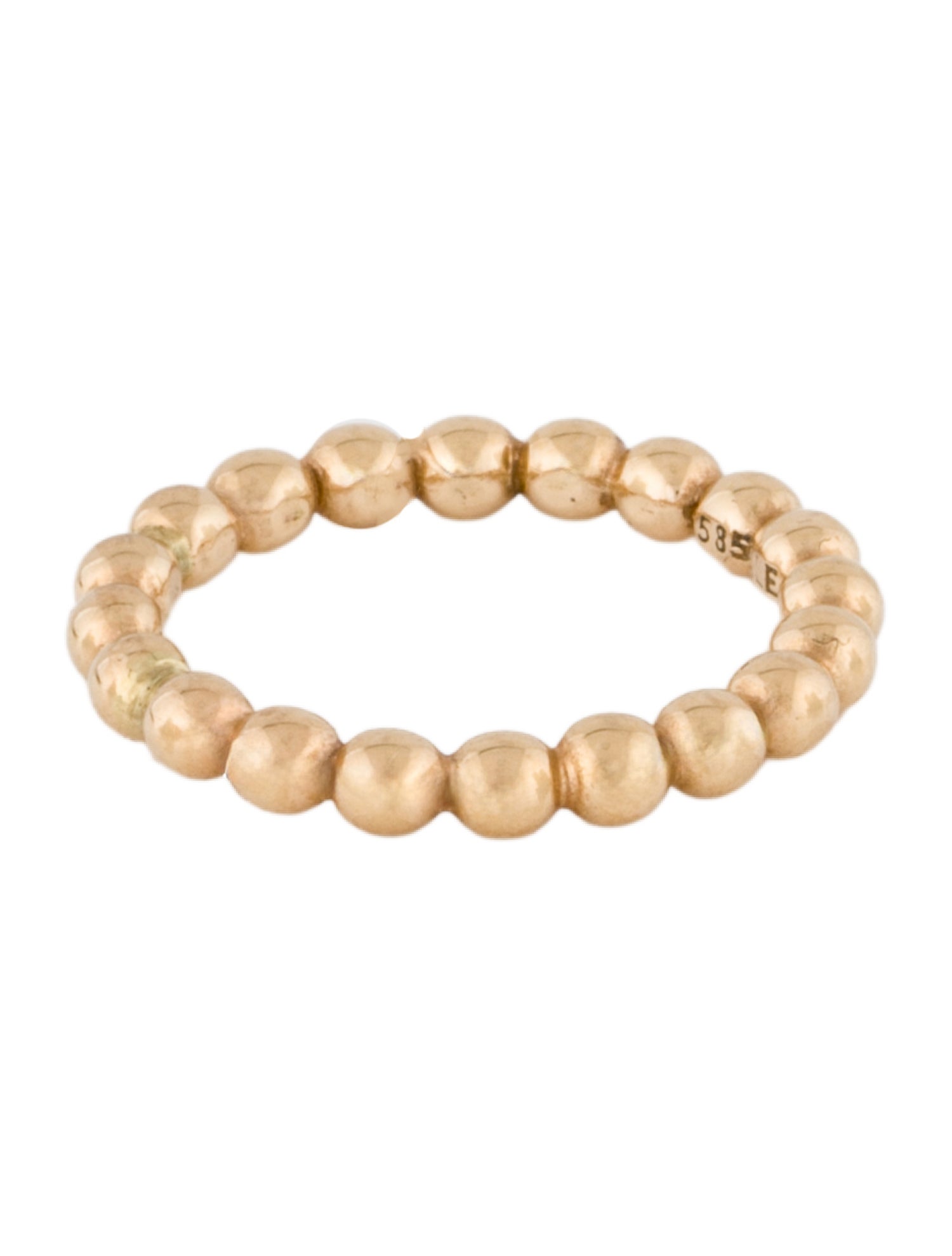 Ring 14K Beaded Band