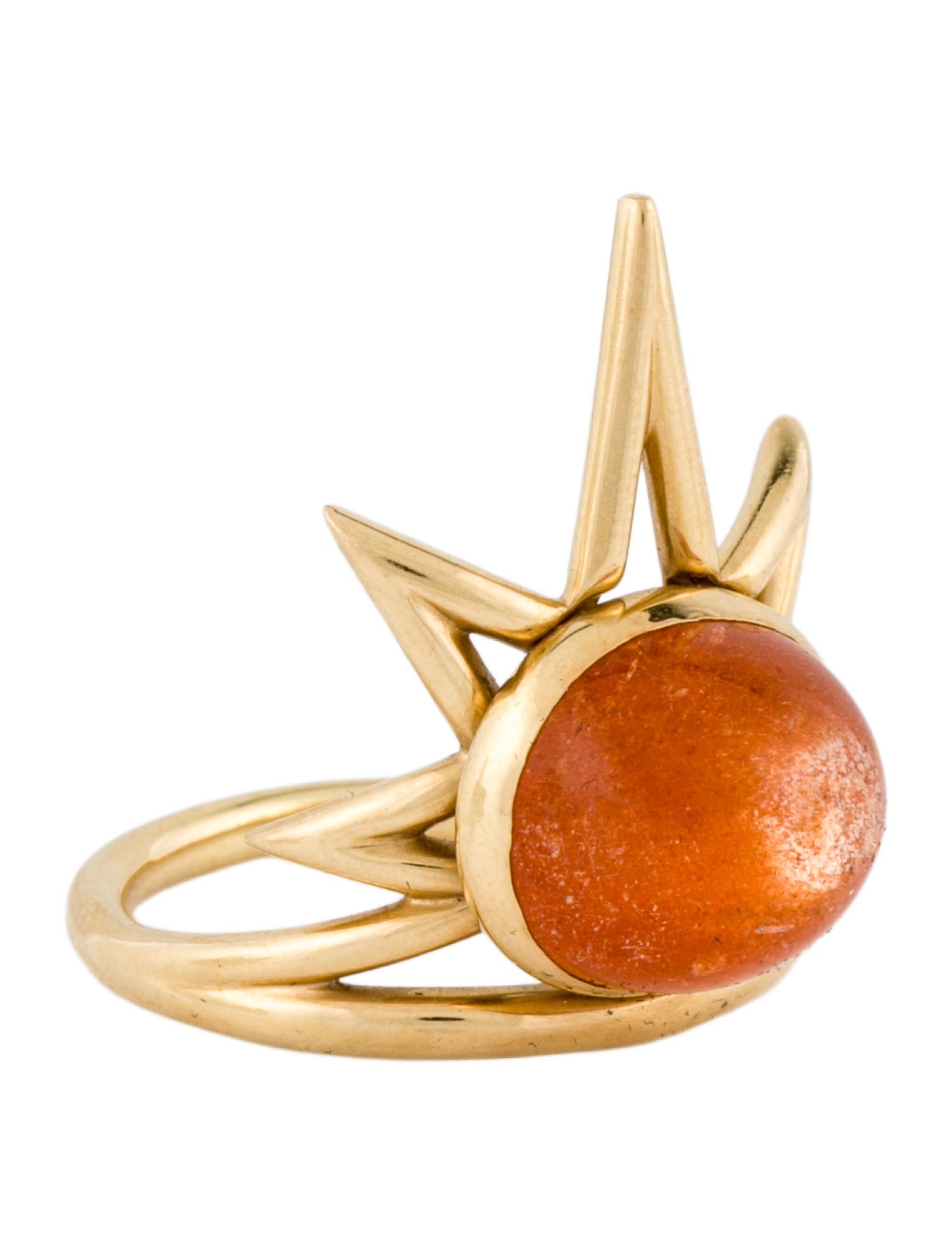 Ring Silverhorn 14K Sunstone Spike Cocktail RIng