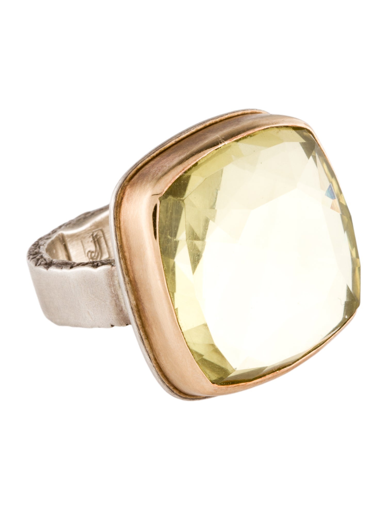Jamie Joseph Two-Tone Citrine Cocktail Ring